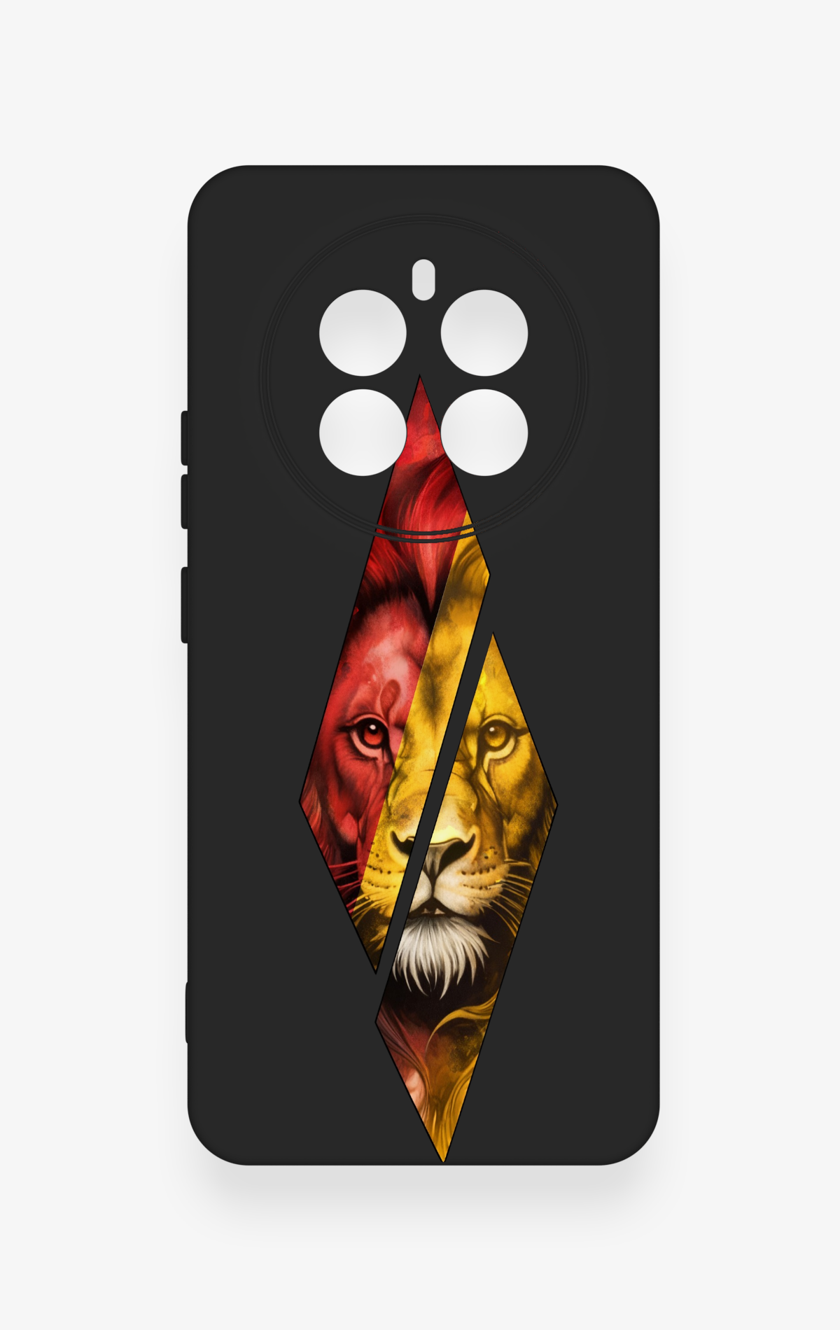 Realme 12 4G Uyumlu Kesik Aslan Desenli Silikon Kılıf
