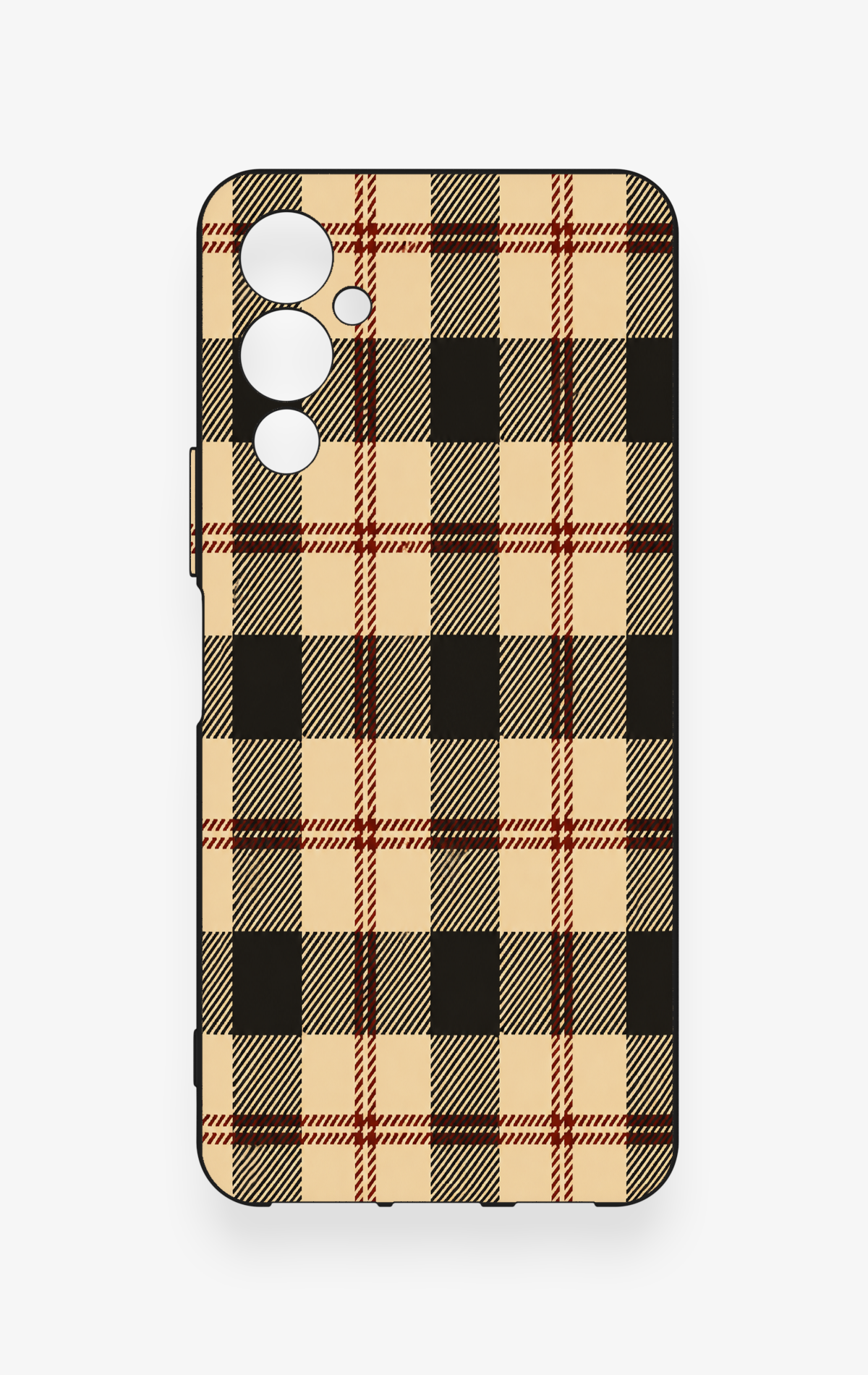 Tecno Pova Neo 4 Uyumlu Krem Ekose Desenli Silikon Kılıf
