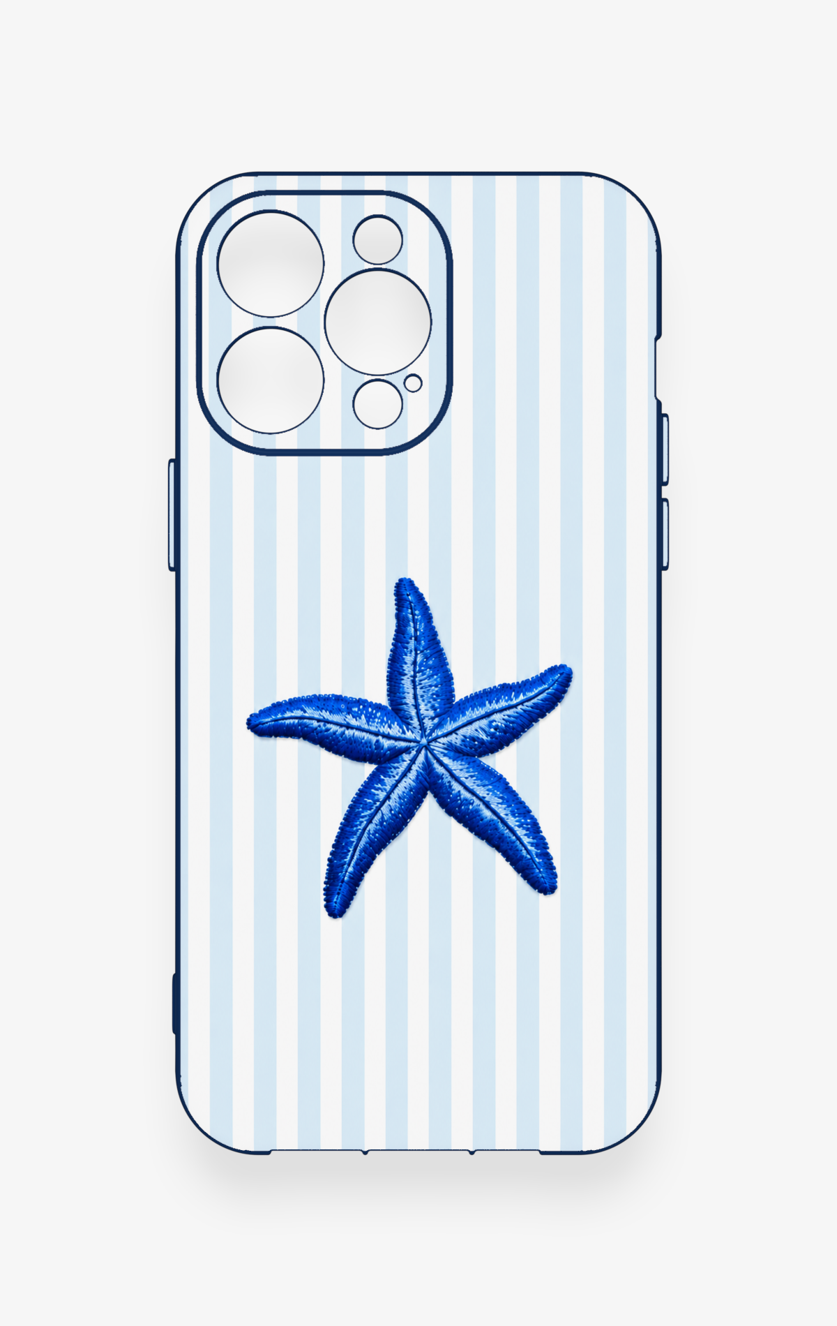 iPhone 13 Pro Max Uyumlu Mavi Deniz Yıldızı Desenli Silikon Kılıf