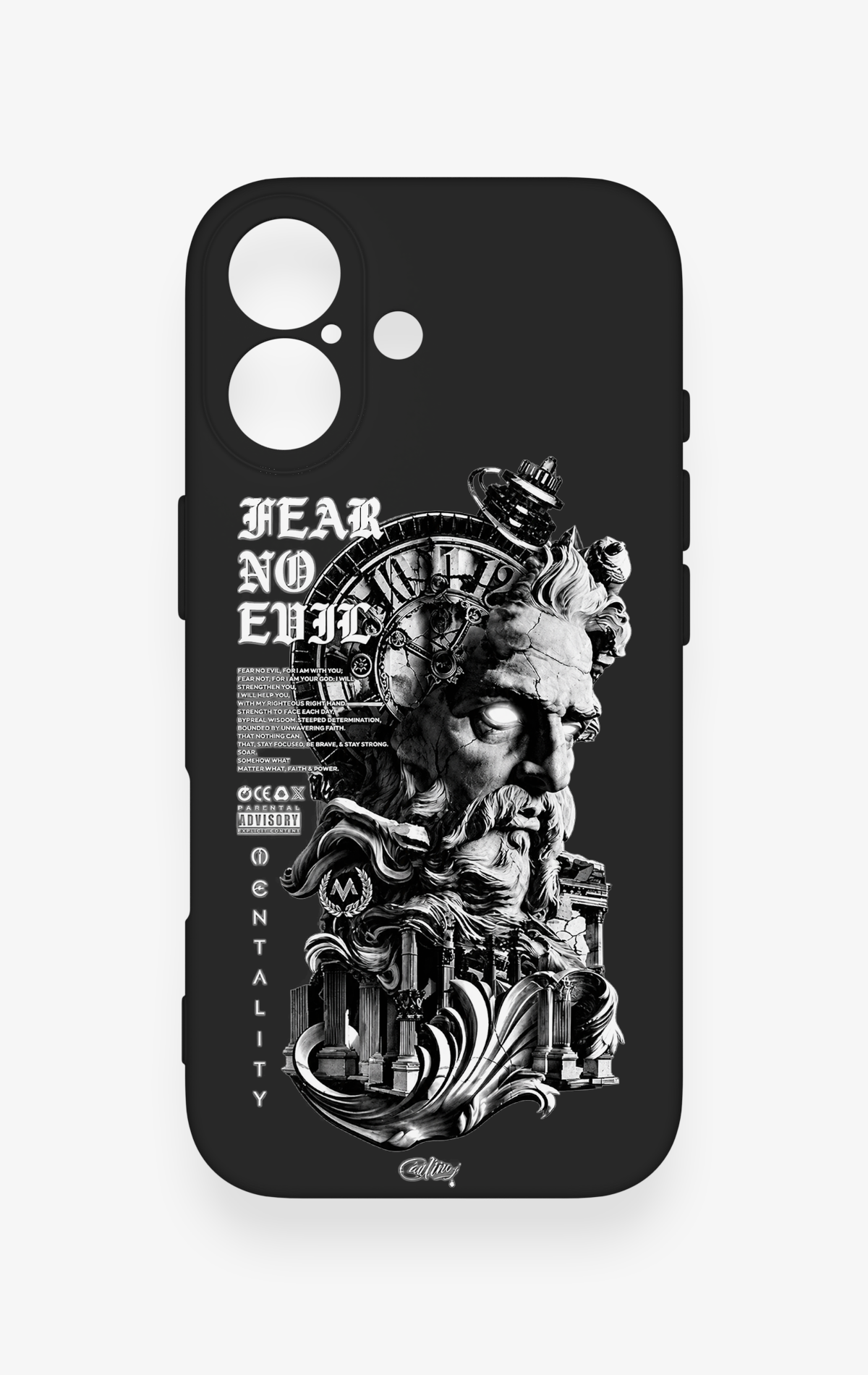 iPhone 17 Uyumlu Fear No Evil Desenli Silikon Kılıf