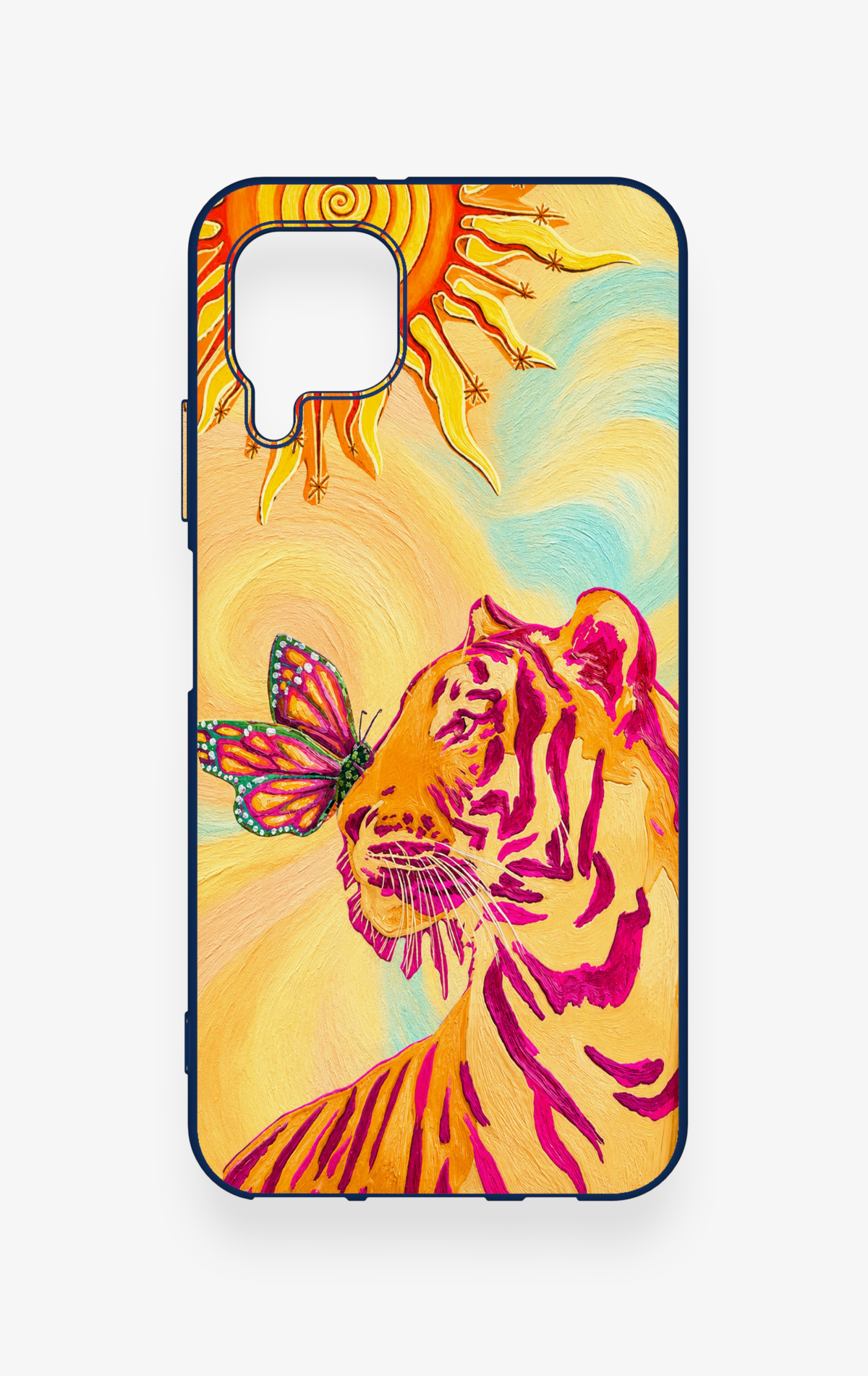 Huawei P40 Lite Uyumlu Güneşin Kaplanı Desenli Silikon Kılıf