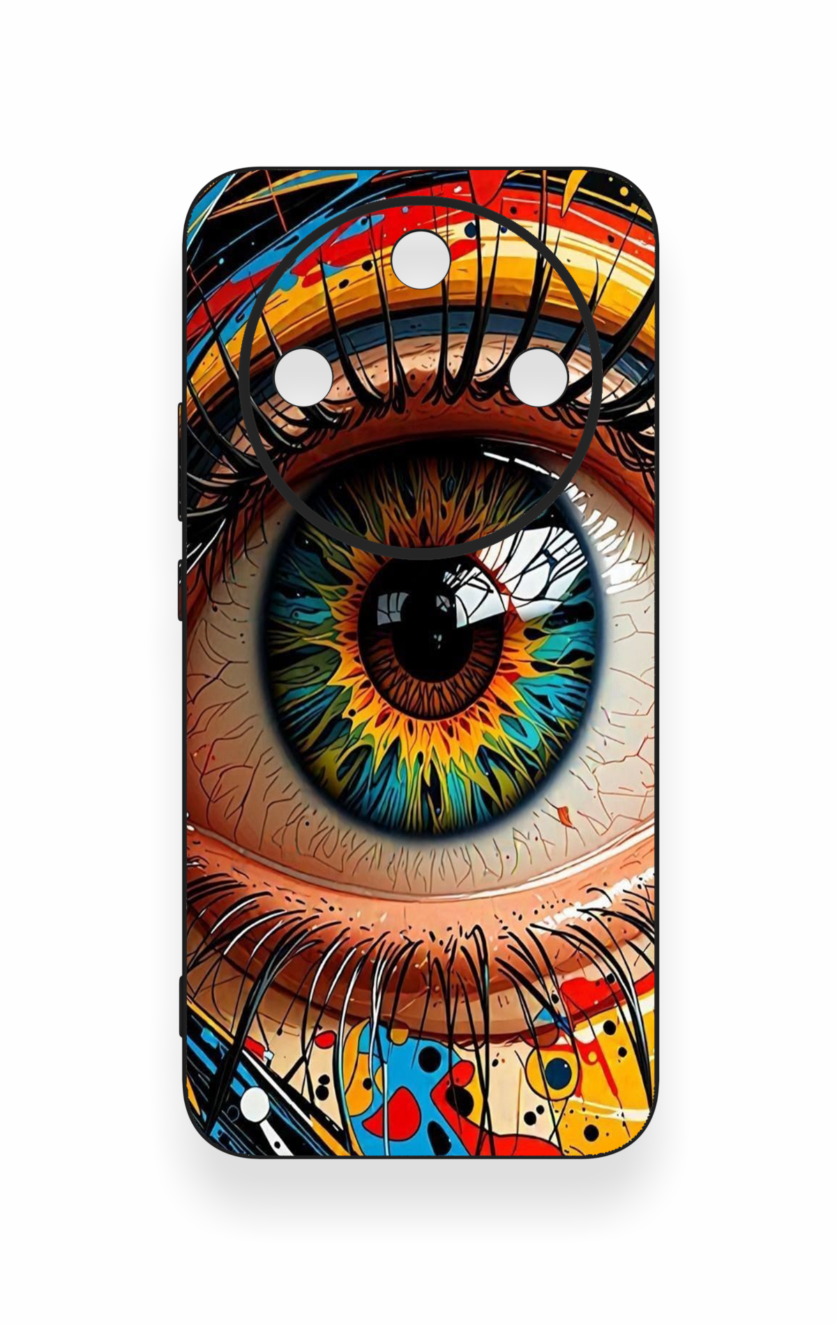 Honor Magic 8 Lite Uyumlu Renkli Göz Bebeği Desenli Silikon Kılıf