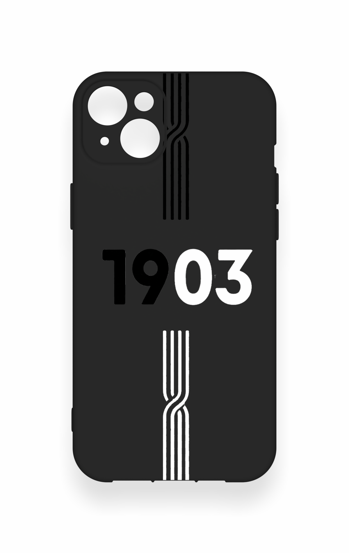 iPhone 14 Plus/15 Plus Uyumlu 1903 Kemer Desenli Silikon Kılıf