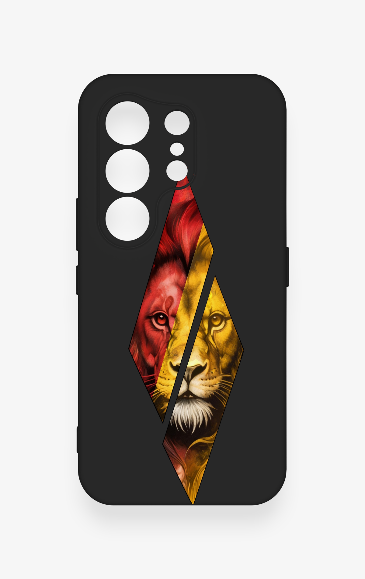 Tecno Camon 50 4G Uyumlu Kesik Aslan Desenli Silikon Kılıf