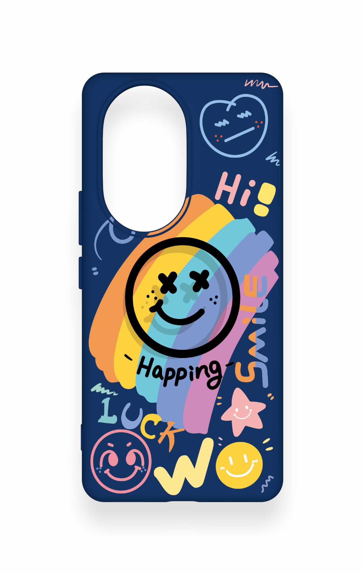 Honor 200 Pro 5G Uyumlu Happing Smile Desenli Silikon Kılıf