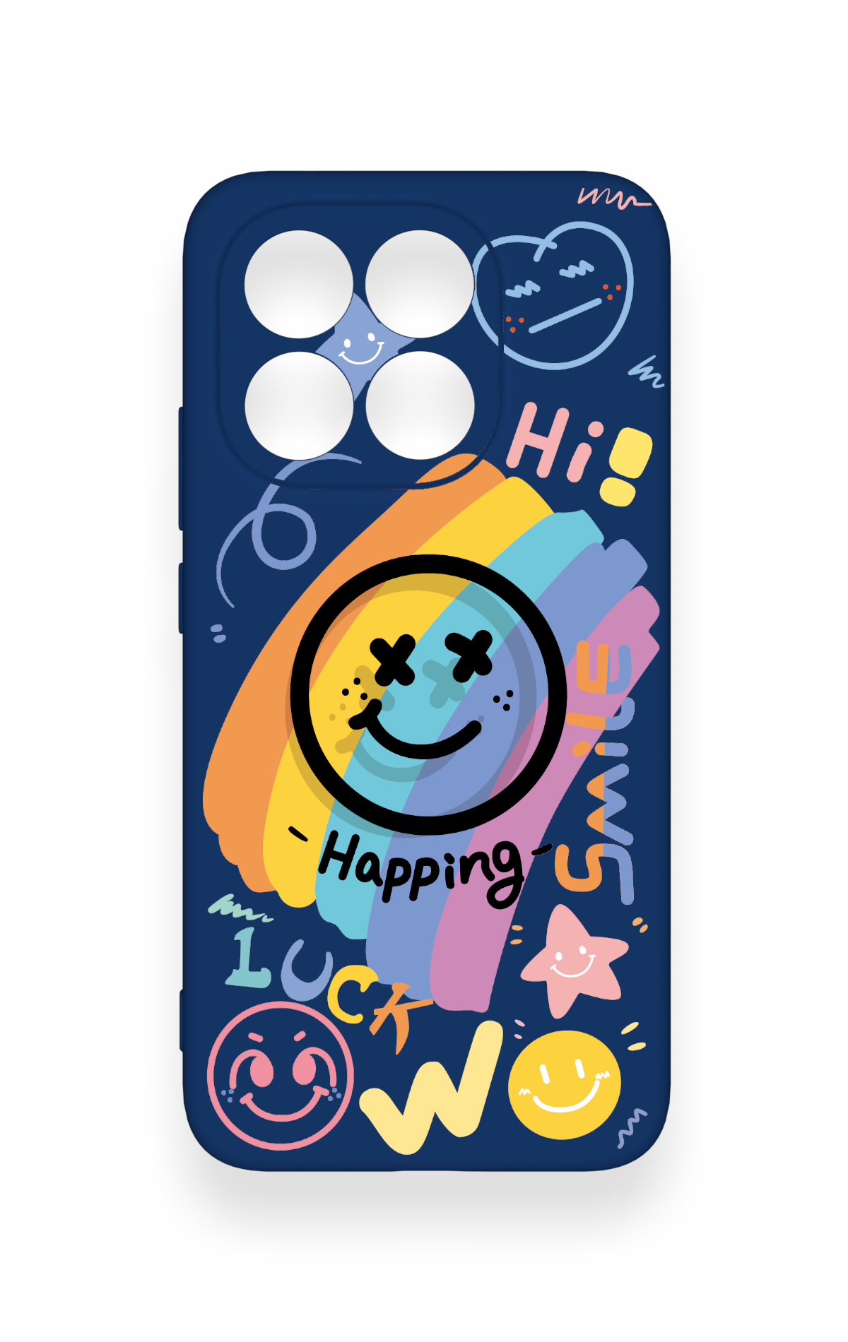 Mi 15T 5G Uyumlu Happing Smile Desenli Silikon Kılıf
