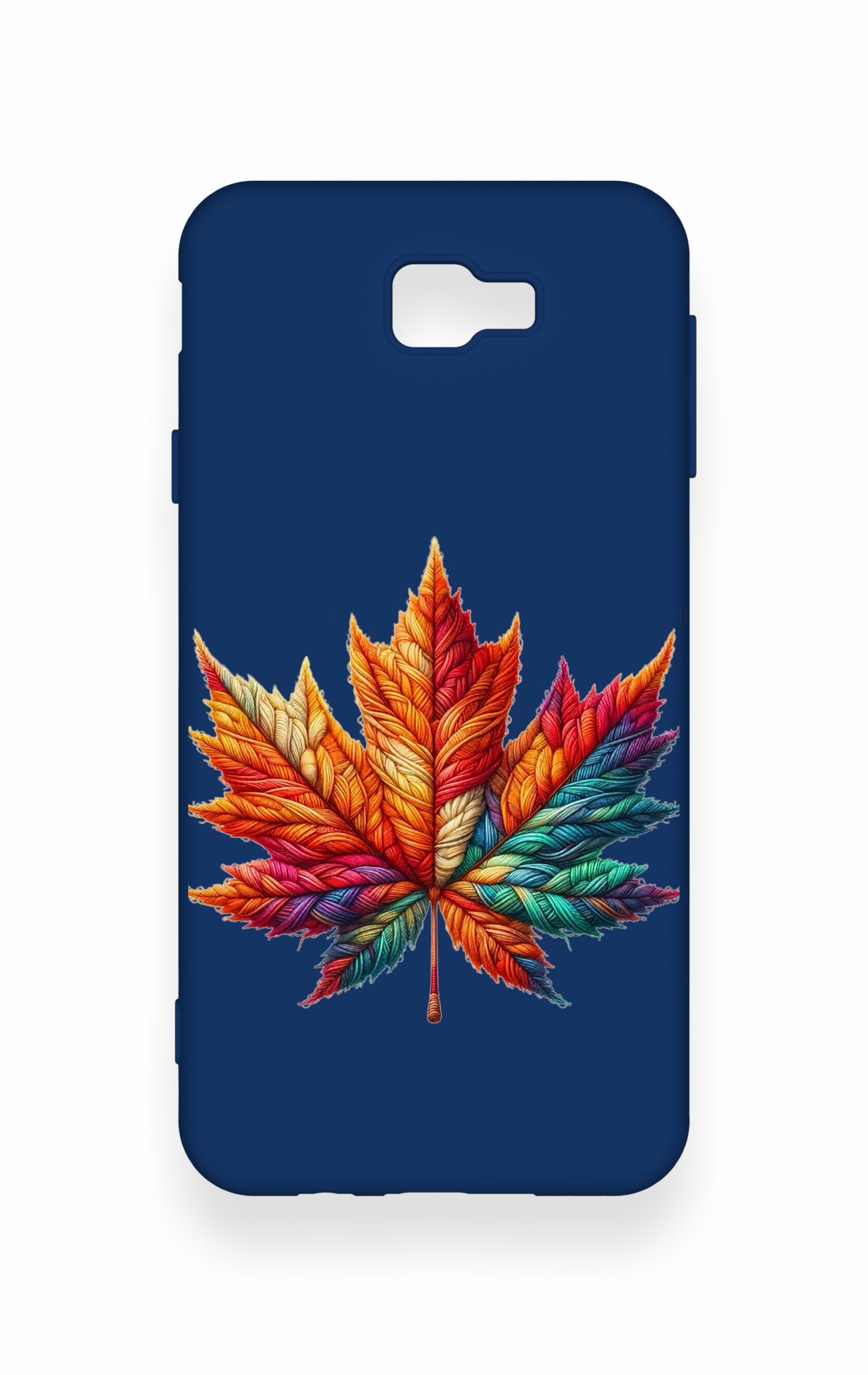 Samsung J7 Prime Uyumlu Renkli Yaprak Desenli Silikon Kılıf