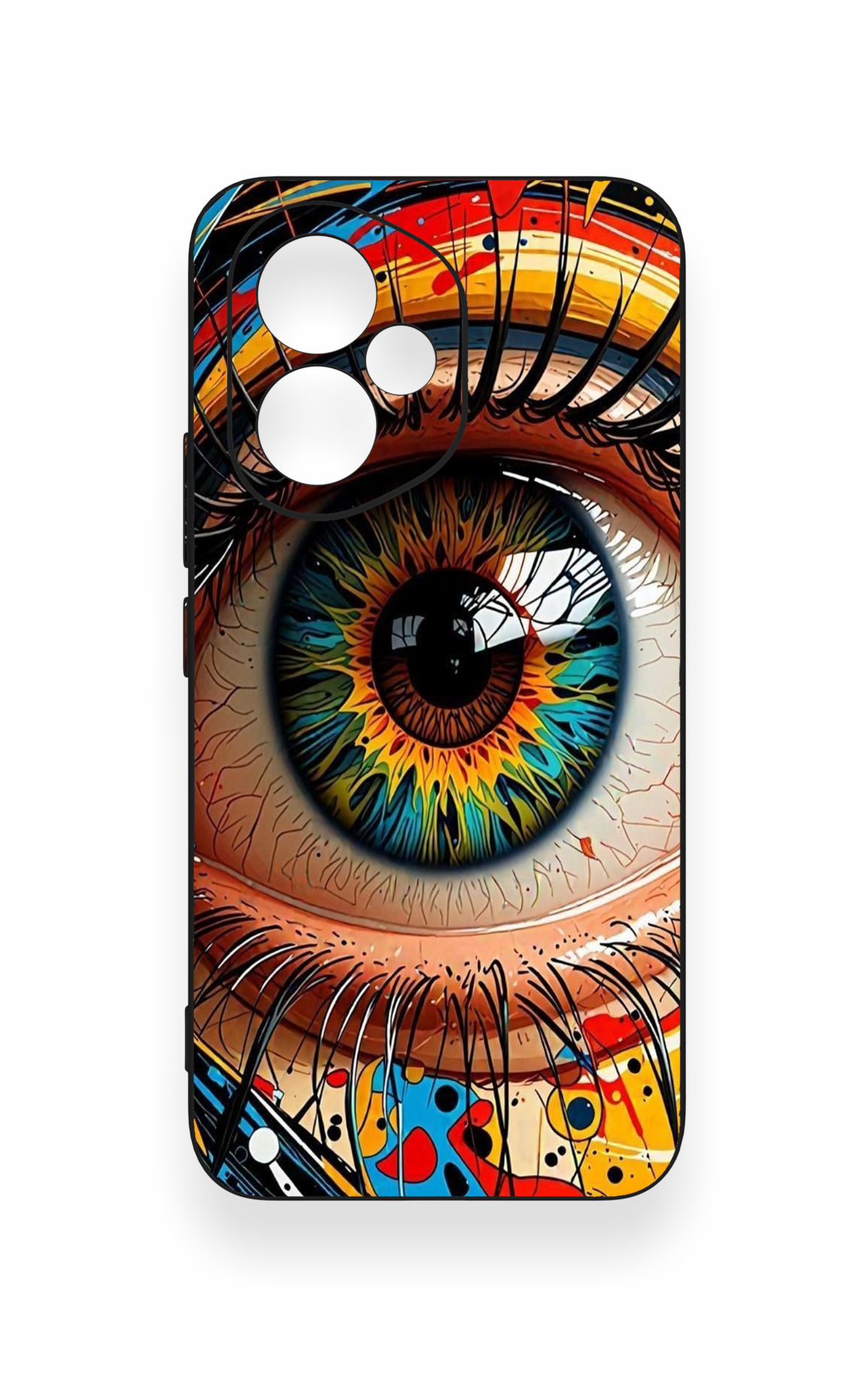 Honor 400 Uyumlu Renkli Göz Bebeği Desenli Silikon Kılıf