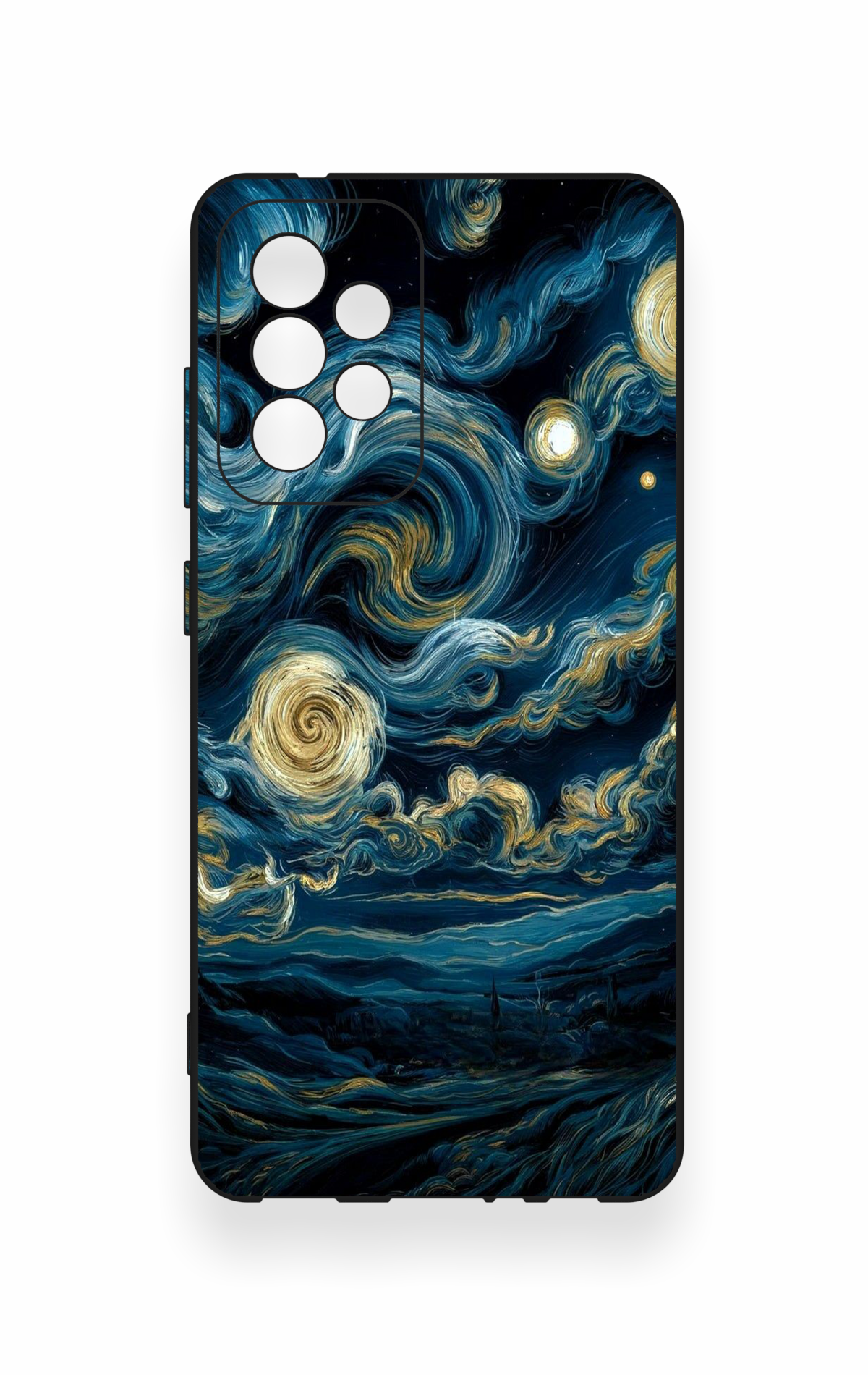 Samsung A52 Uyumlu Yıldızlı Gece Desenli Silikon Kılıf