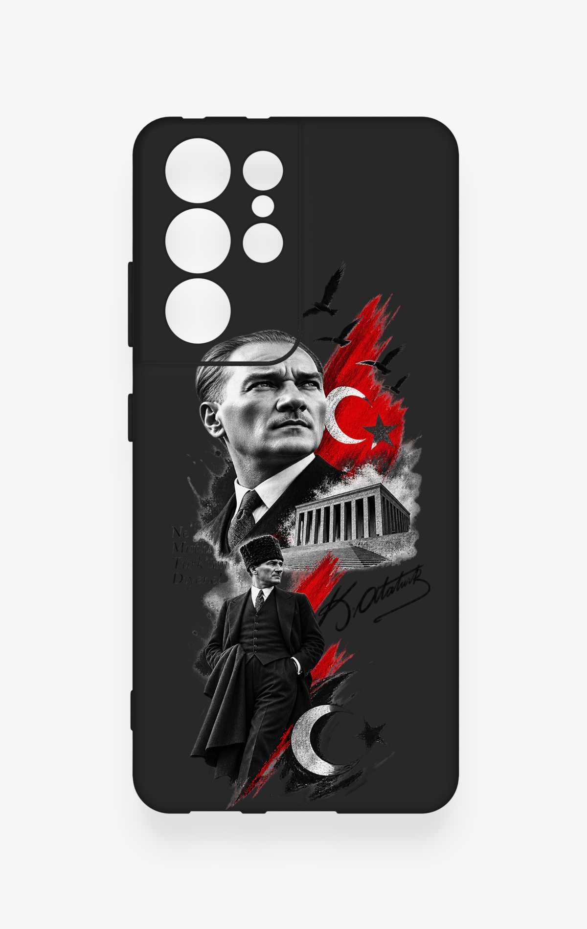 Samsung S21 Ultra Uyumlu Atatürk Anıtkabir Desenli Silikon Kılıf