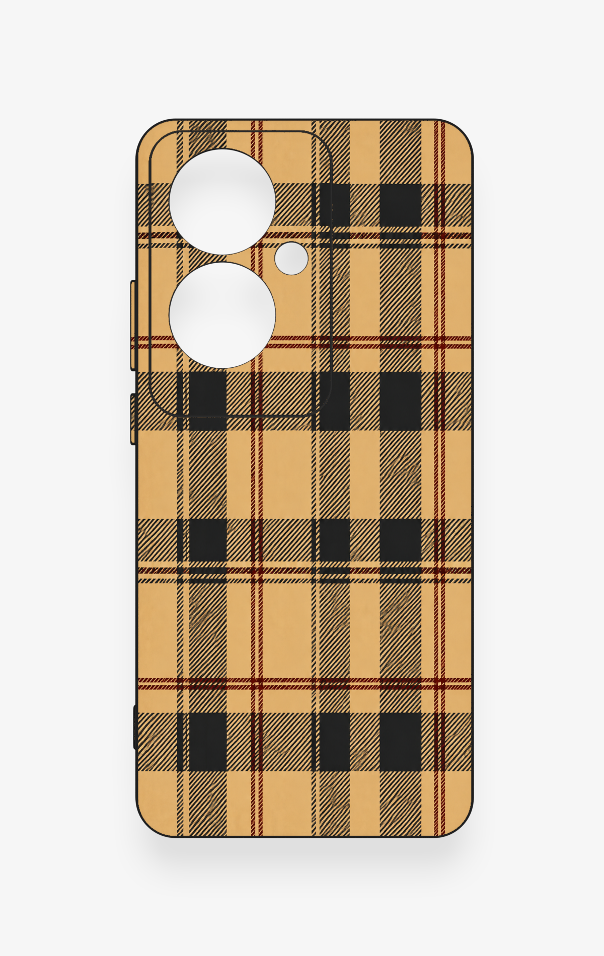 Oppo Reno 11F Uyumlu Burberry Ekose Desenli Silikon Kılıf