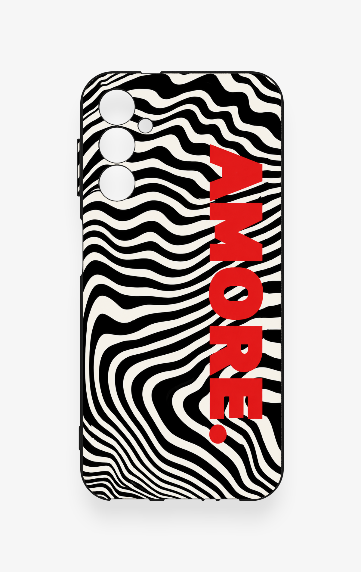 Samsung A14 Uyumlu Zebra Amore Desenli Silikon Kılıf