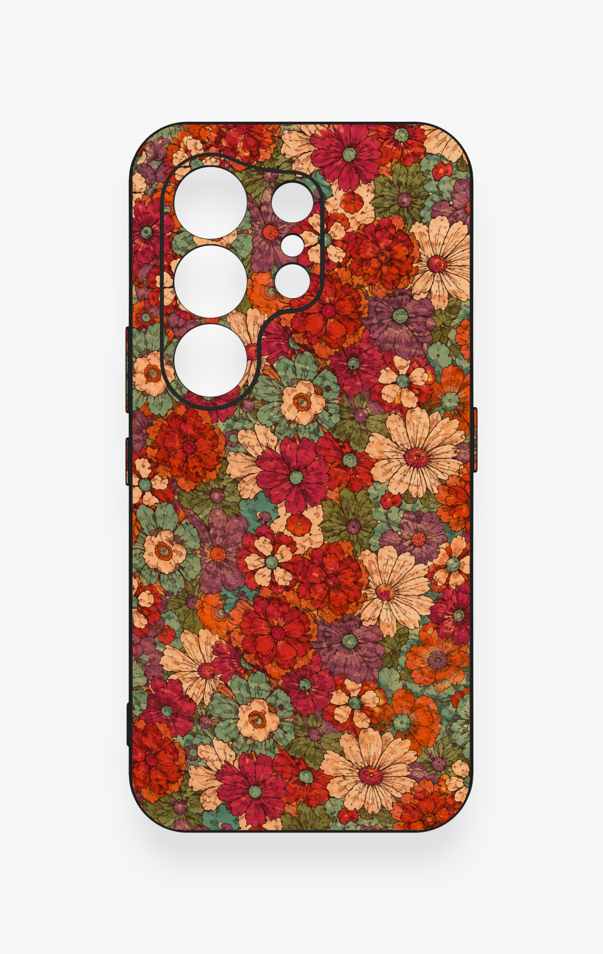 Tecno Camon 50 4G Uyumlu Pastel Çiçek Bahçesi Desenli Silikon Kılıf