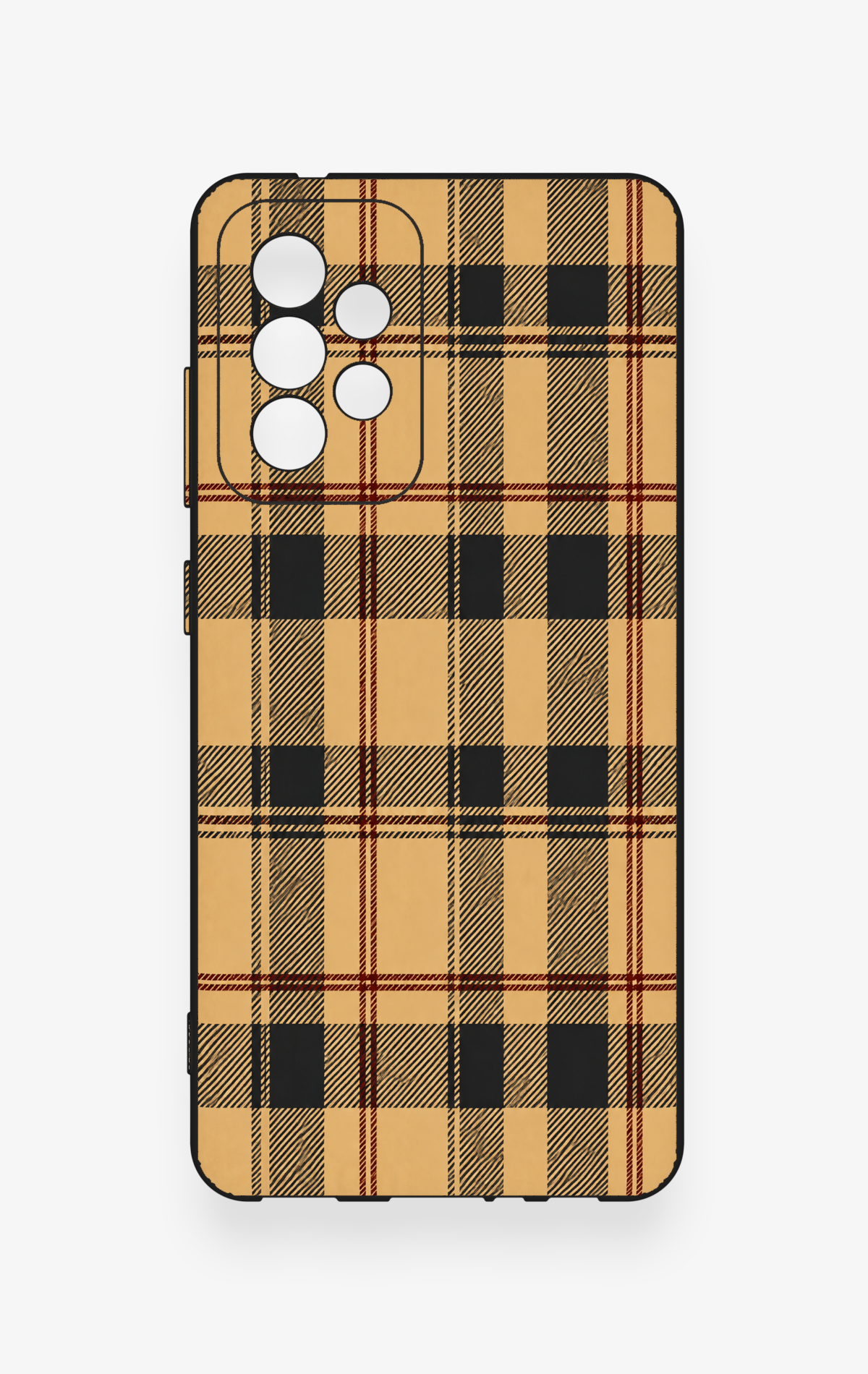 Samsung A52 Uyumlu Burberry Ekose Desenli Silikon Kılıf