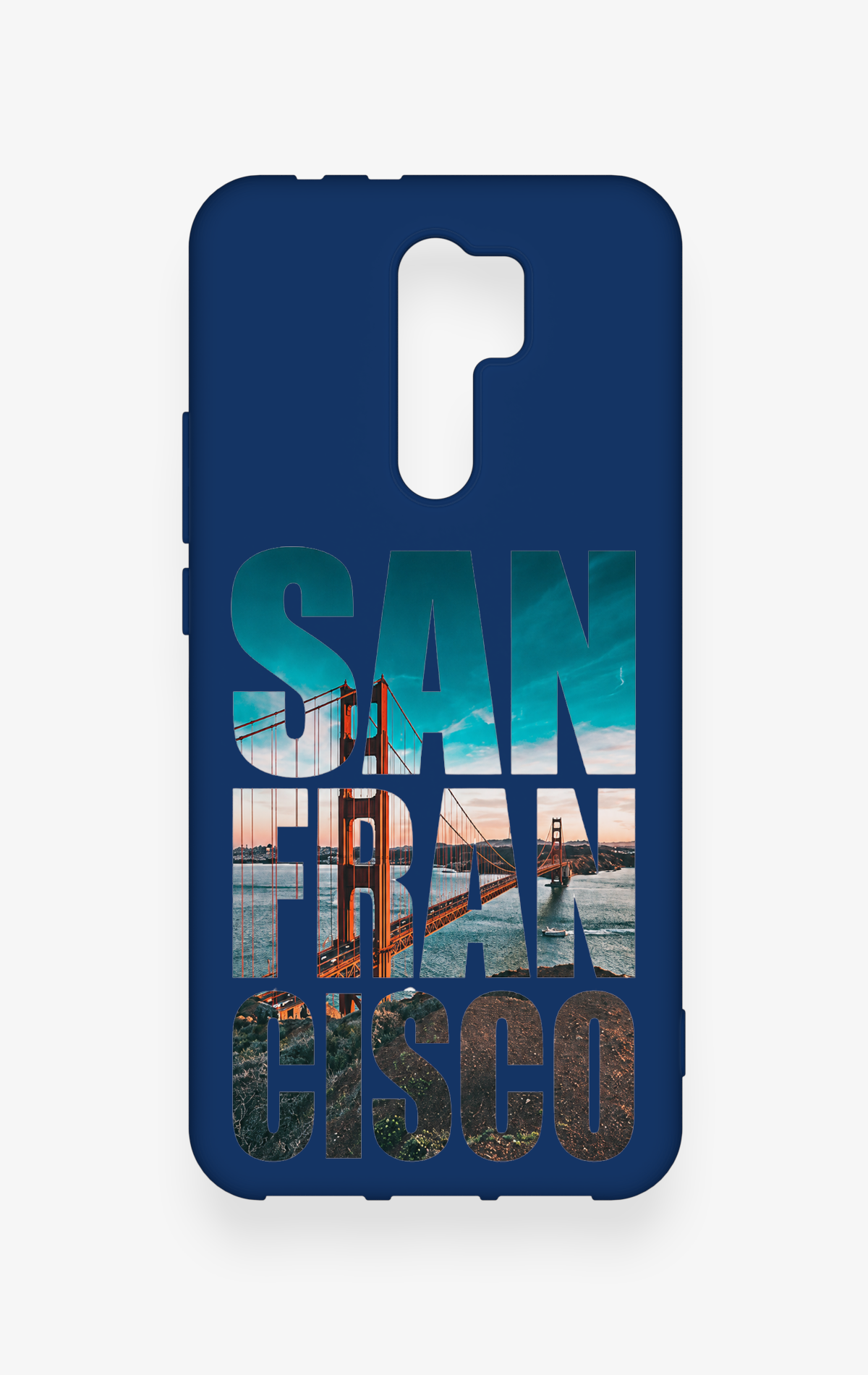 Redmi 9 Uyumlu San Francisco Desenli Silikon Kılıf