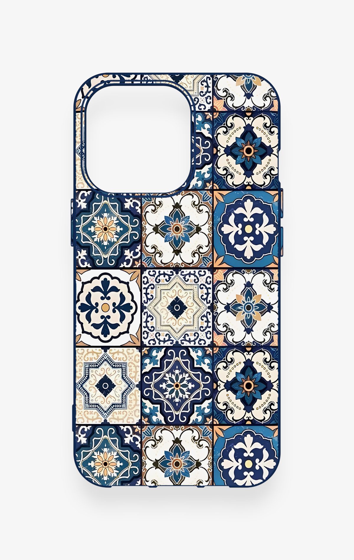 iPhone 13 Pro Uyumlu Mozaik Çini Desenli Silikon Kılıf