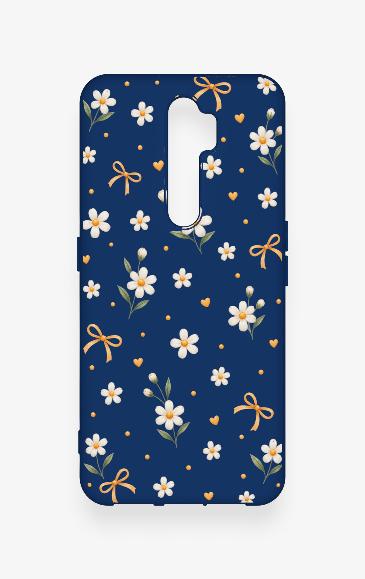 Oppo A5 2020 Uyumlu Papatya Fiyonk Desenli Silikon Kılıf