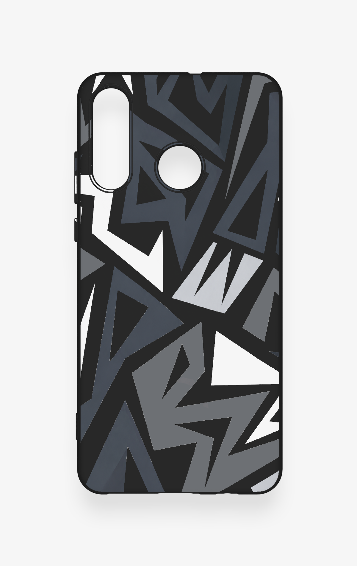 Huawei P30 Lite Uyumlu Geometrik Blok Desenli Silikon Kılıf