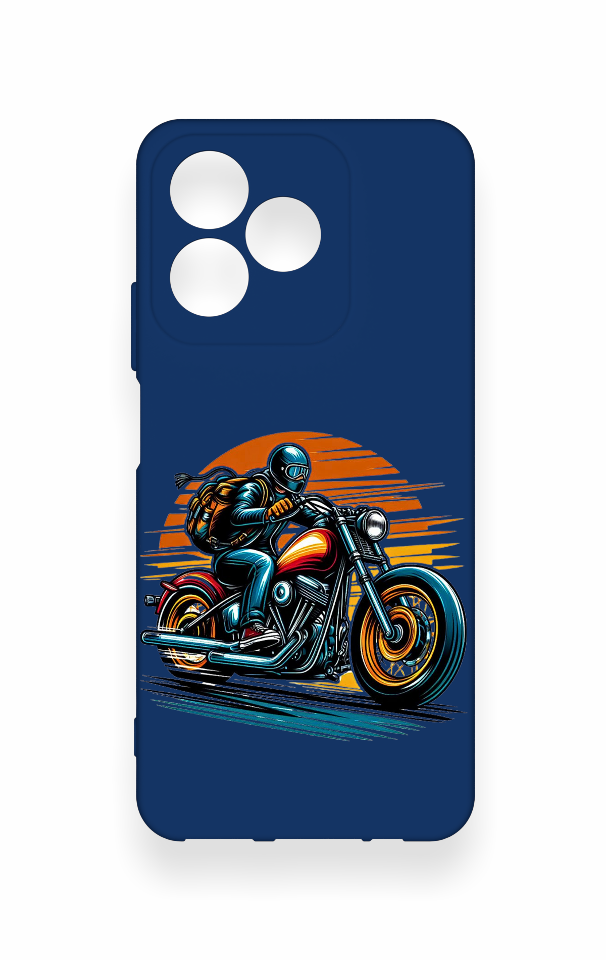 Realme C53 Uyumlu Moto Rider Desenli Silikon Kılıf