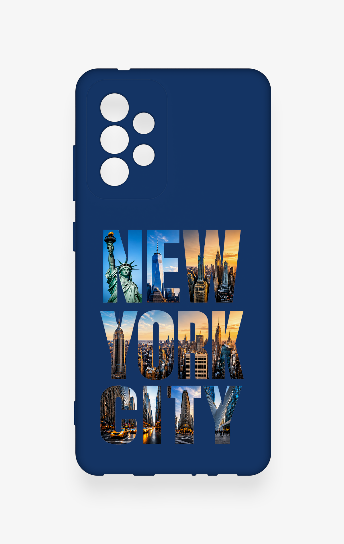 Samsung A52 Uyumlu New York City Desenli Silikon Kılıf