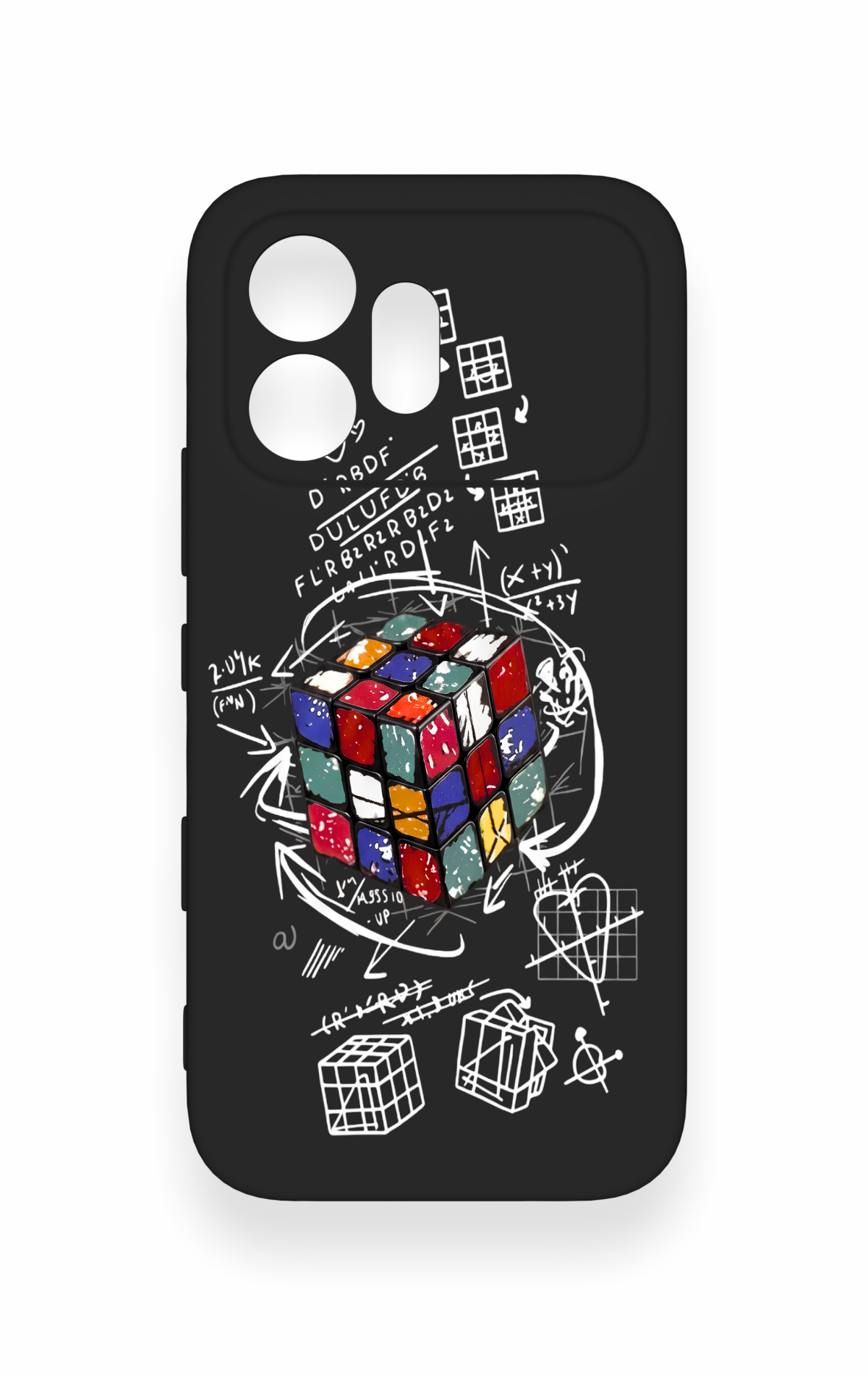 Honor 600 Uyumlu Rubik Küb Desenli Silikon Kılıf