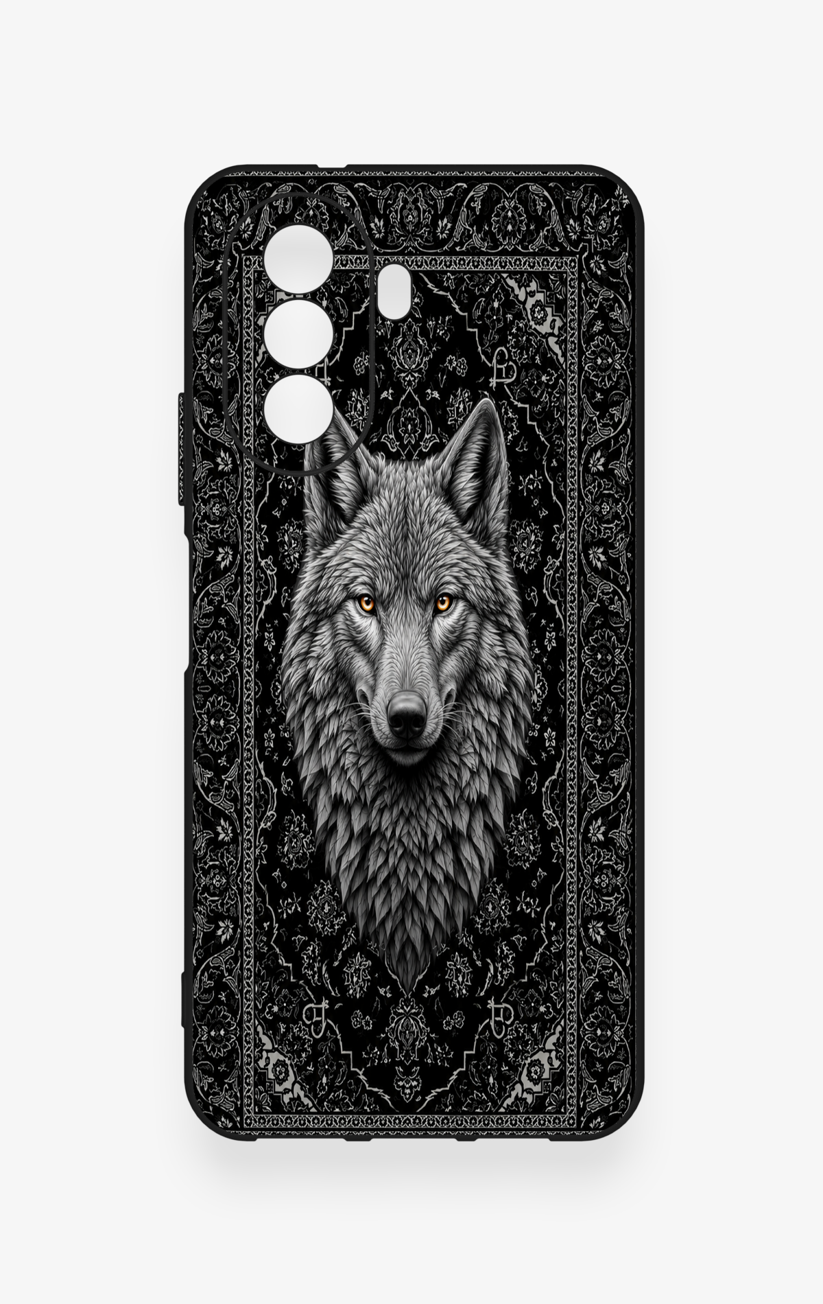 Huawei Nova Y70 Uyumlu Etnik Kurt Desenli Silikon Kılıf