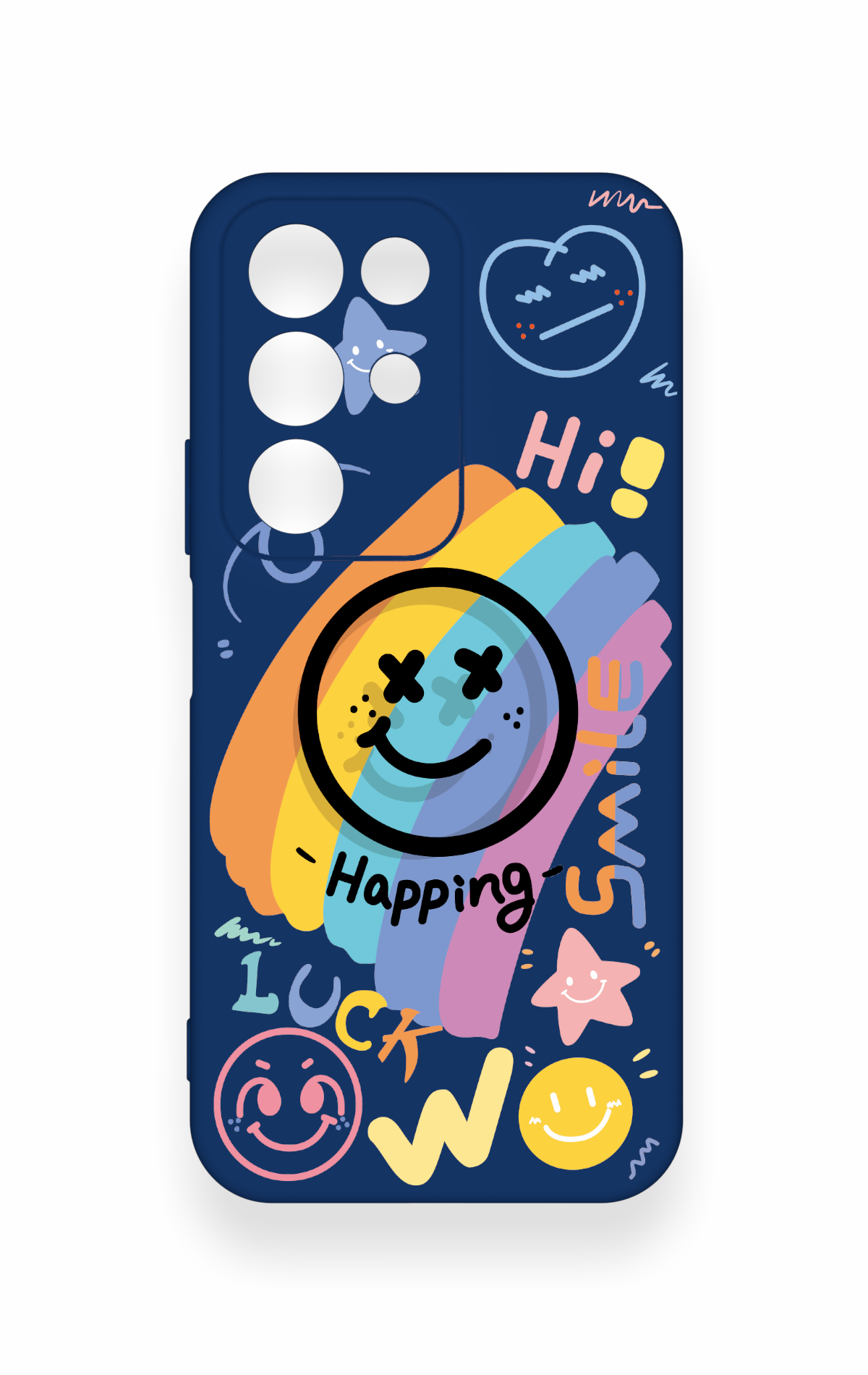 Realme C85 5G Uyumlu Happing Smile Desenli Silikon Kılıf