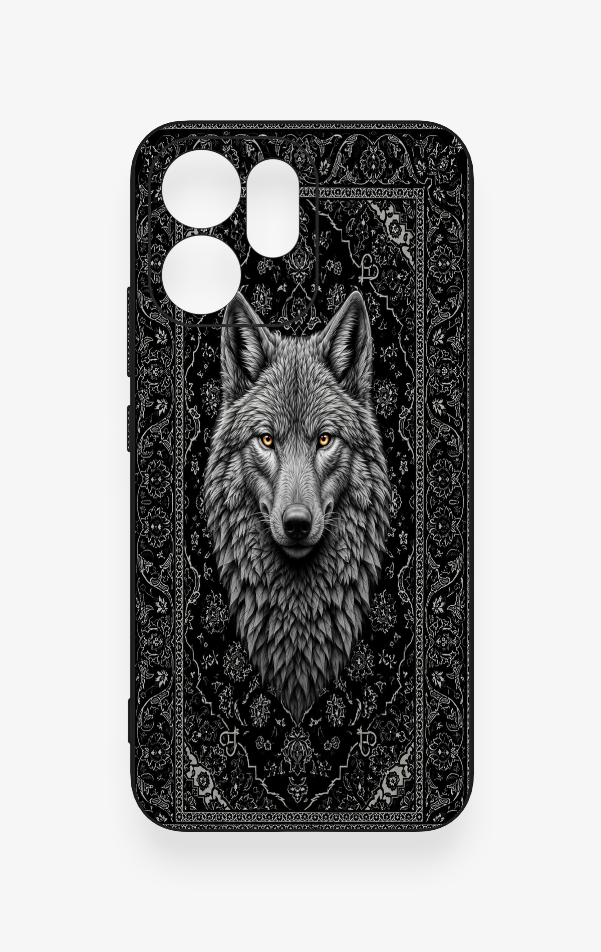 Oppo Reno 14F Uyumlu Etnik Kurt Desenli Silikon Kılıf
