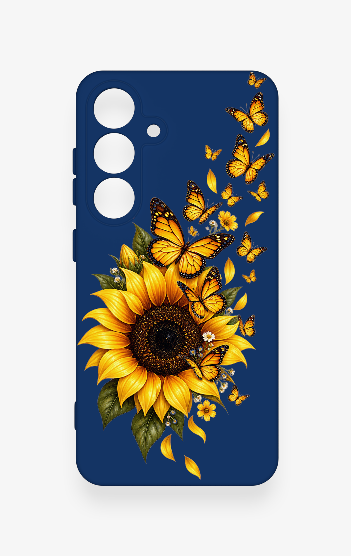 Samsung S25 Uyumlu Ayçiçeği Desenli Silikon Kılıf