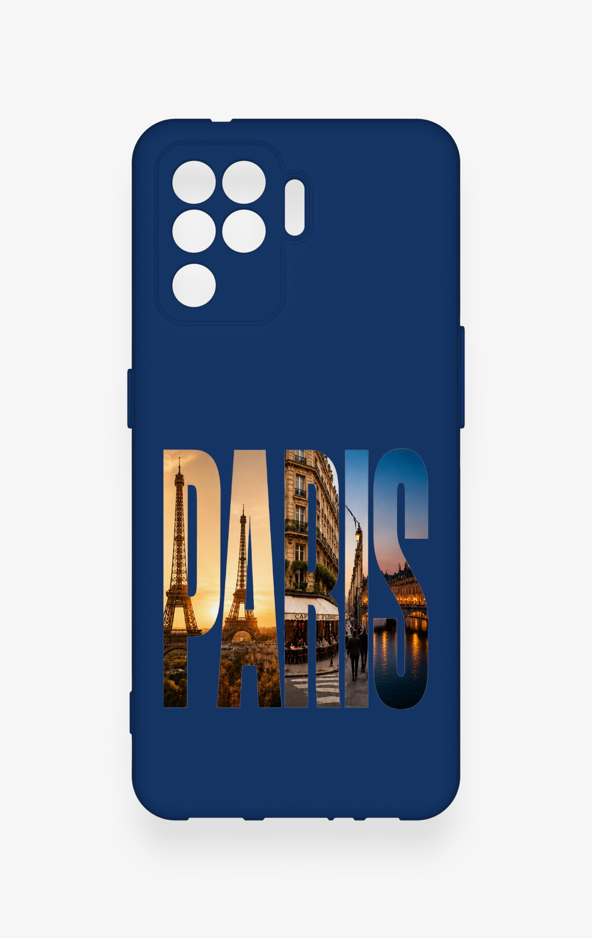 Oppo Reno 5 Lite Uyumlu Paris Desenli Silikon Kılıf