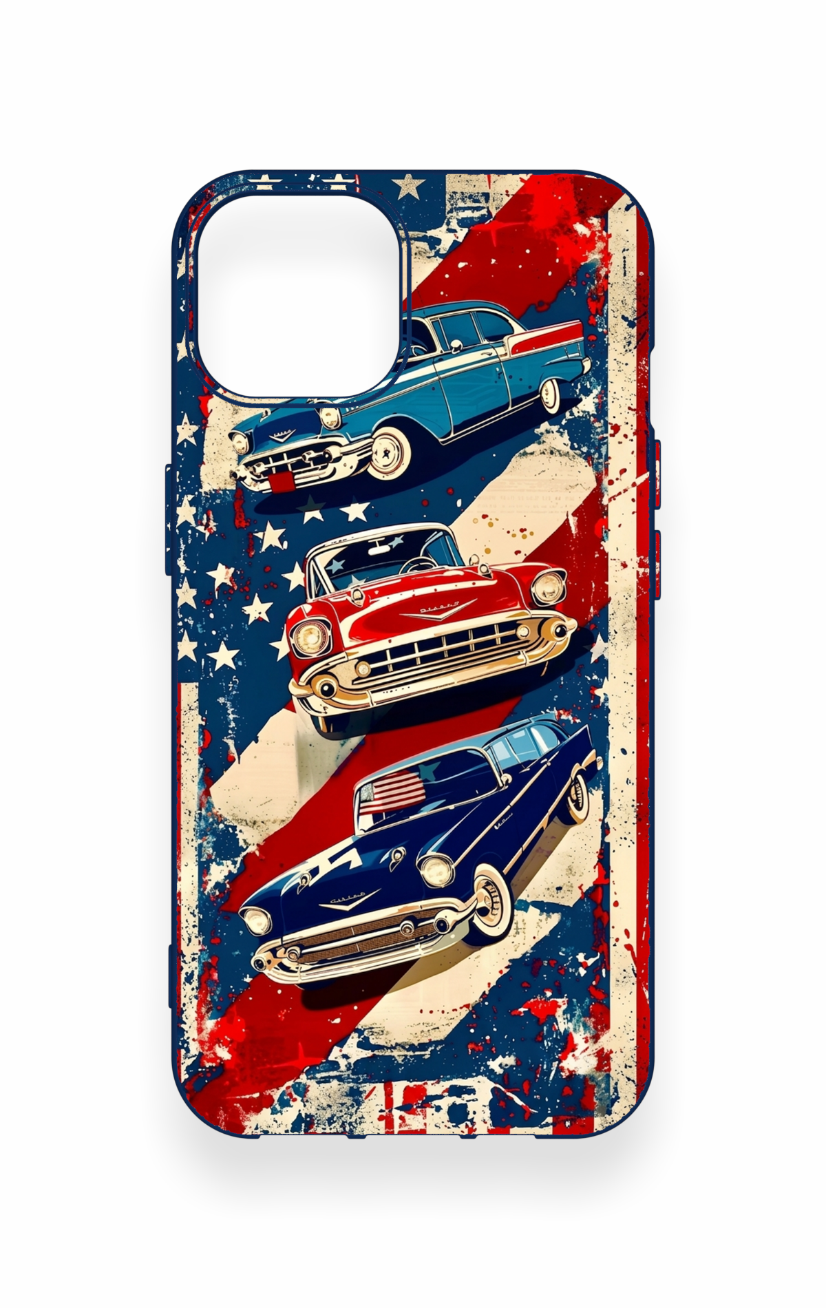 iPhone 14 Uyumlu Amerikan Chevrolet Desenli Silikon Kılıf
