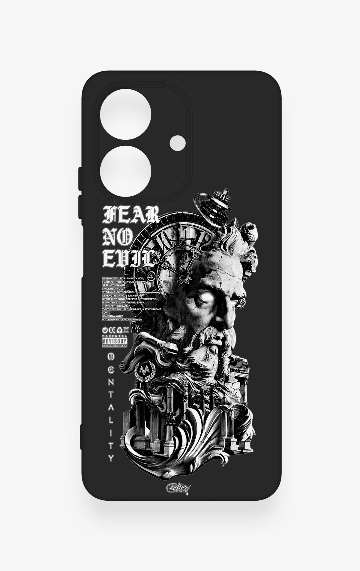 Realme Note 60 Uyumlu Fear No Evil Desenli Silikon Kılıf