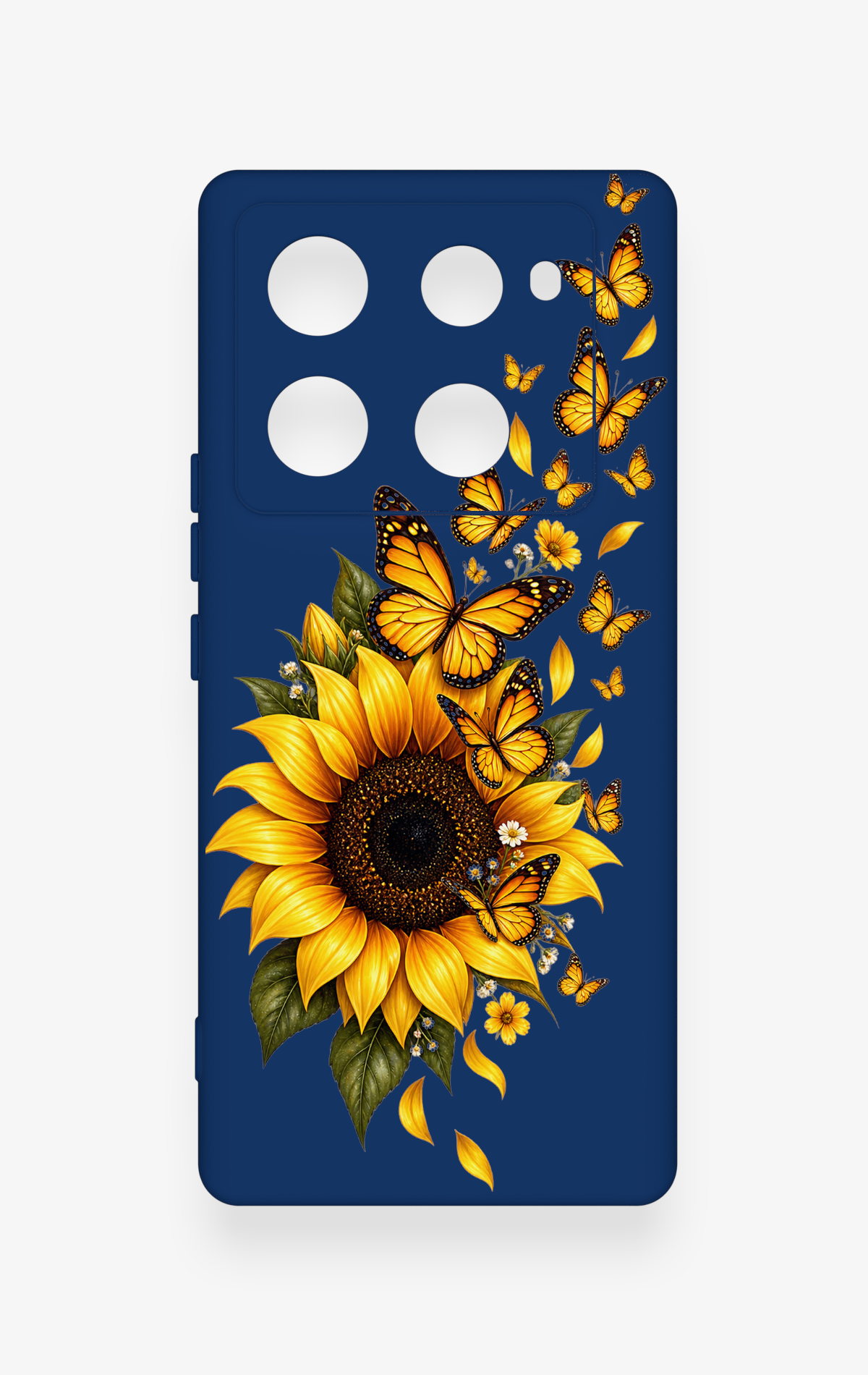 İnfinix Note 40 Pro Uyumlu Ayçiçeği Desenli Silikon Kılıf