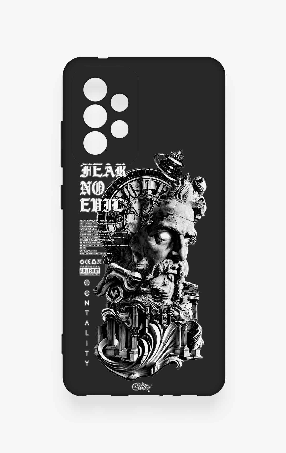 Samsung A52 Uyumlu Fear No Evil Desenli Silikon Kılıf