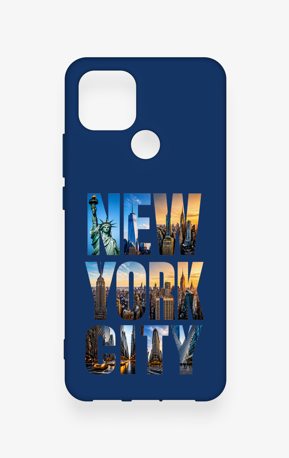 Oppo A15 Uyumlu New York City Desenli Silikon Kılıf