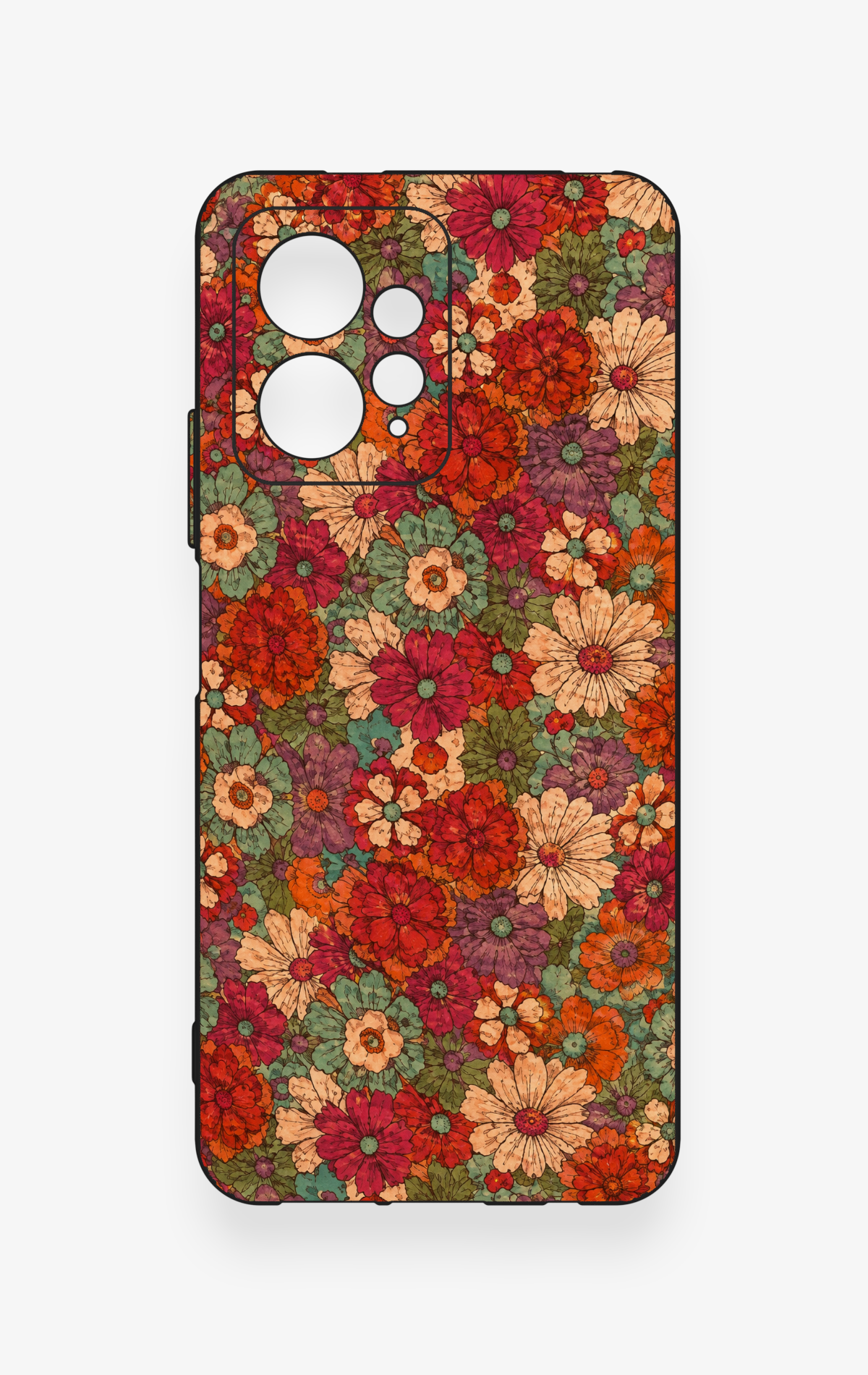 Redmi Note 12 4G Uyumlu Pastel Çiçek Bahçesi Desenli Silikon Kılıf