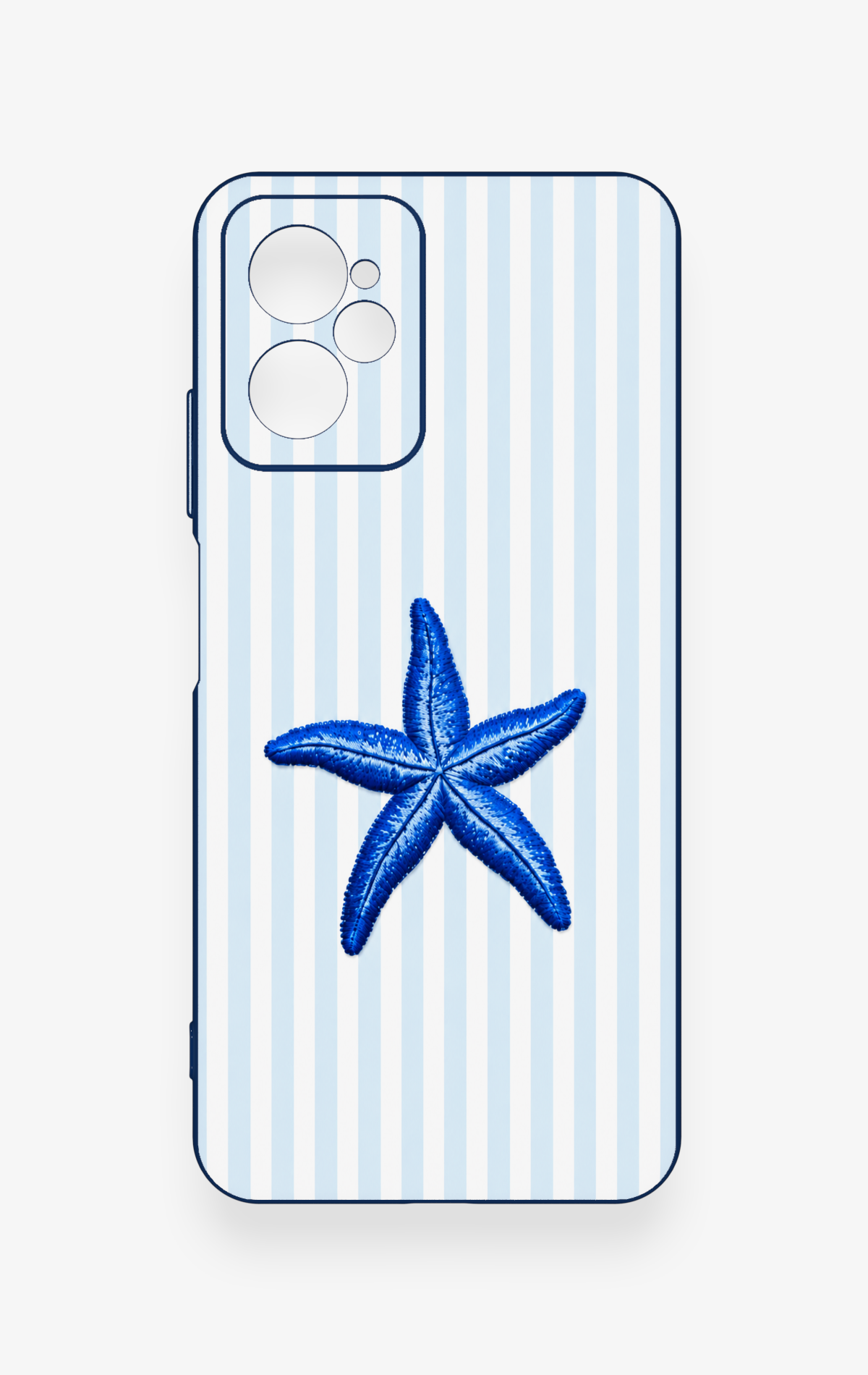 Casper Via X30 Uyumlu Mavi Deniz Yıldızı Desenli Silikon Kılıf