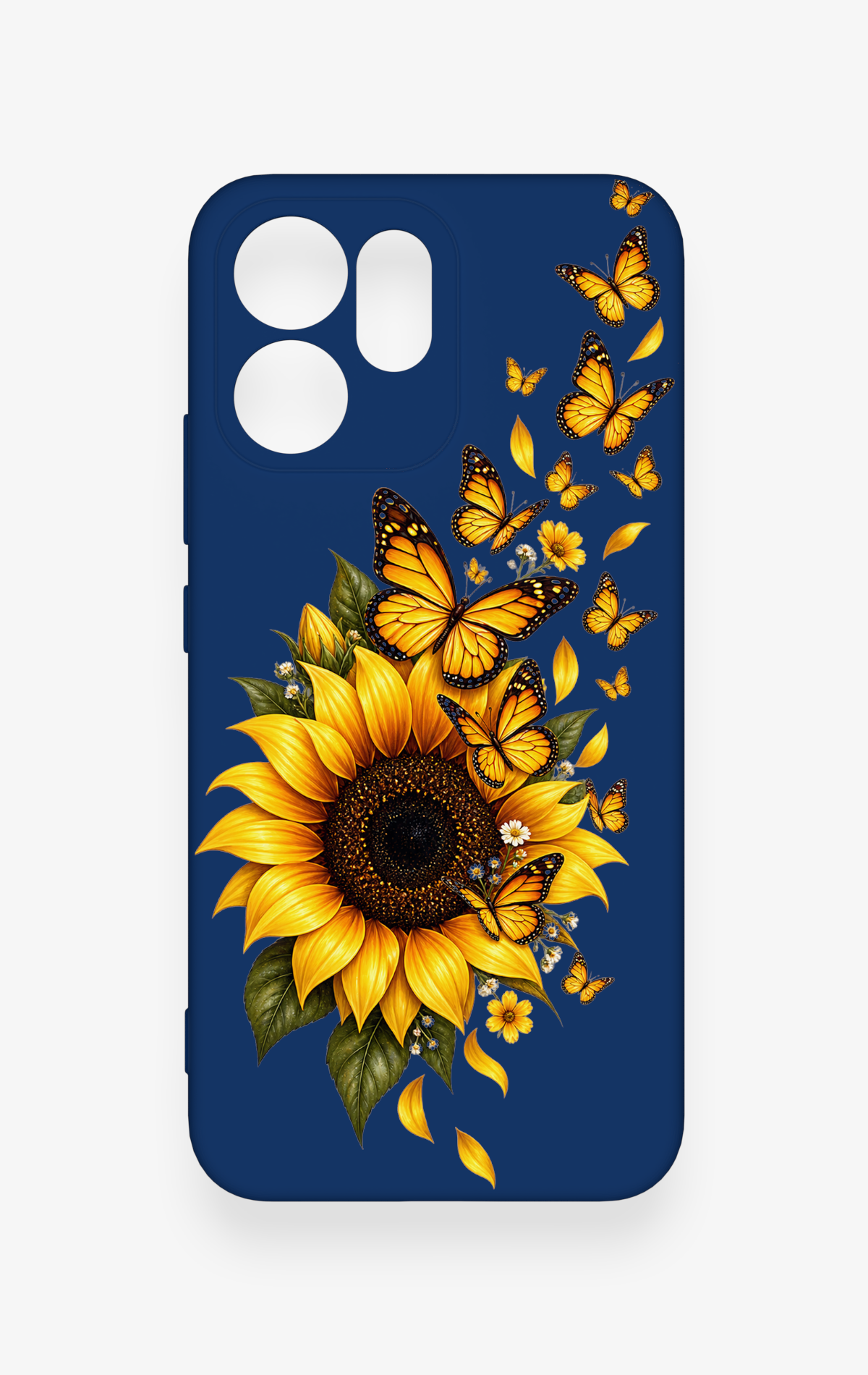 Oppo Reno 14F Uyumlu Ayçiçeği Desenli Silikon Kılıf