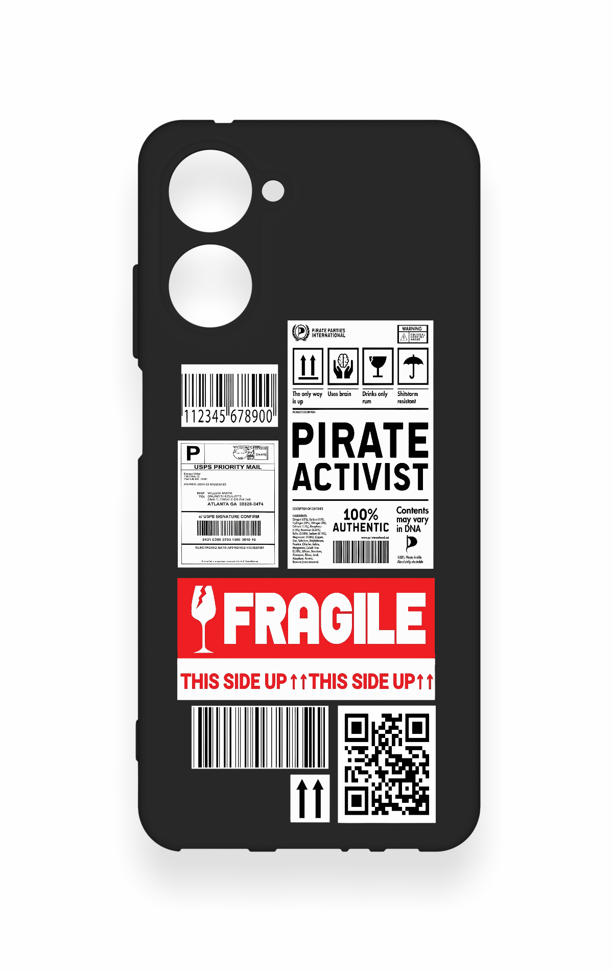 Realme 10 Uyumlu Fragile Desenli Silikon Kılıf