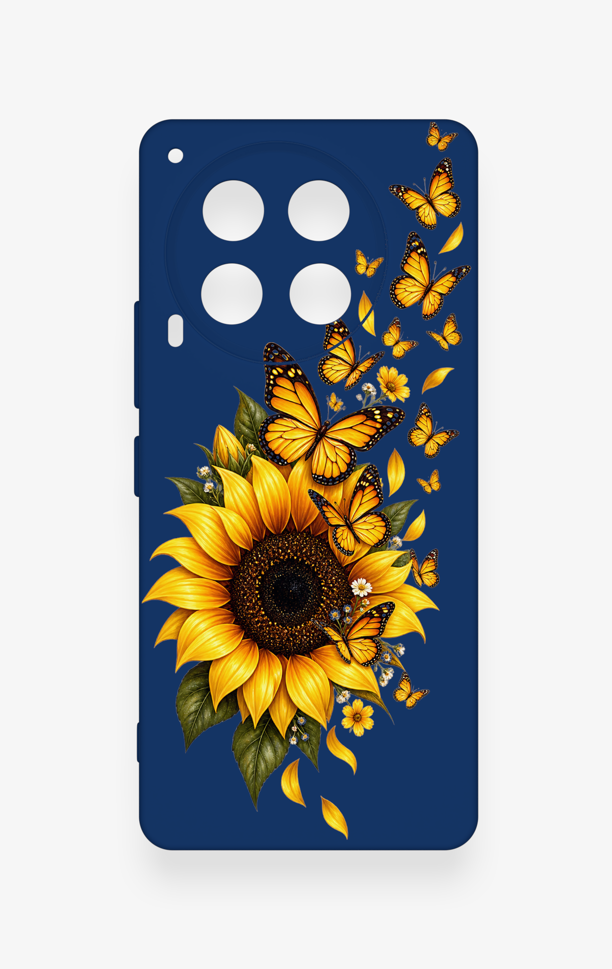 Tecno Camon 30 Uyumlu Ayçiçeği Desenli Silikon Kılıf