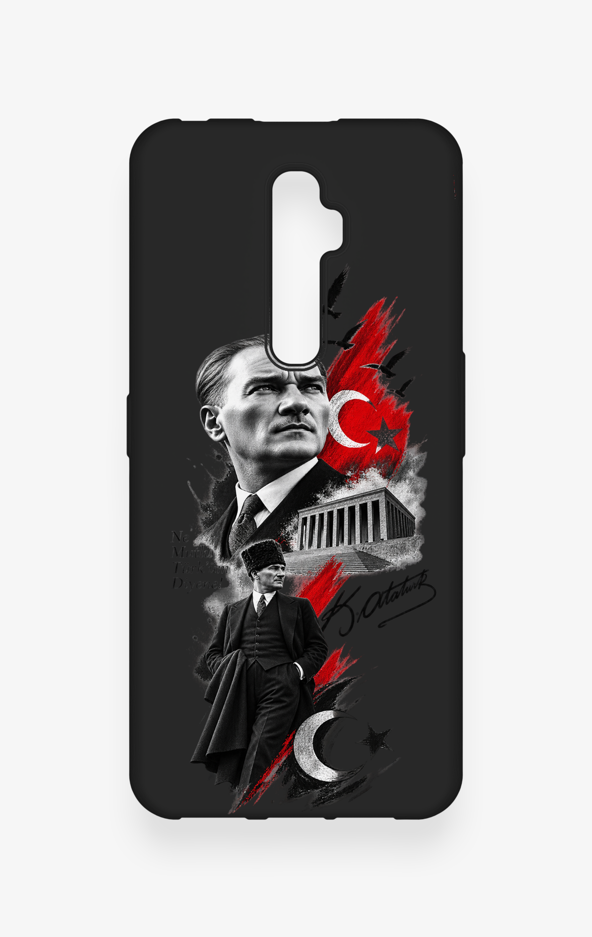 Oppo Reno 2Z Uyumlu Atatürk Anıtkabir Desenli Silikon Kılıf