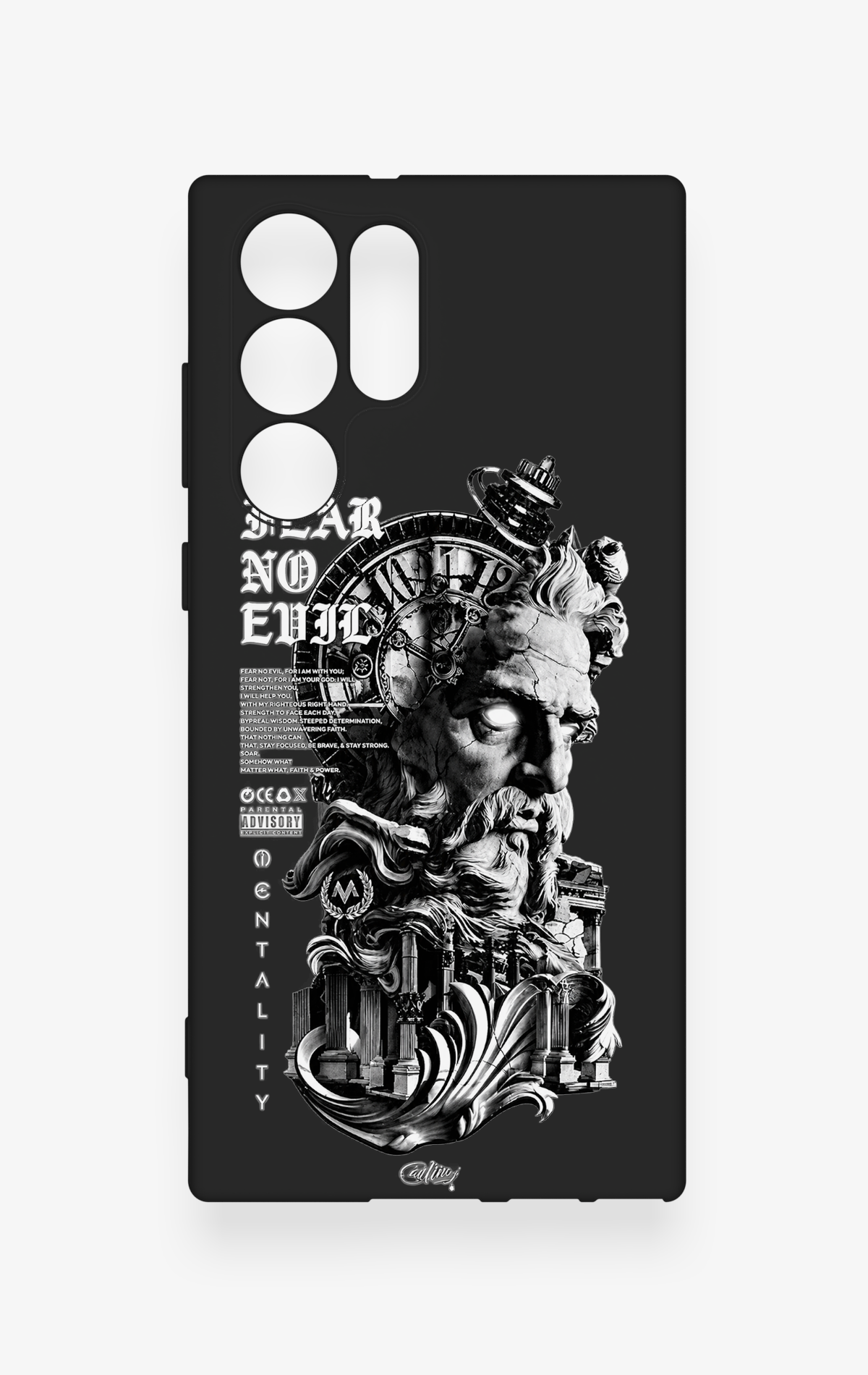 Samsung S22 Ultra Uyumlu Fear No Evil Desenli Silikon Kılıf