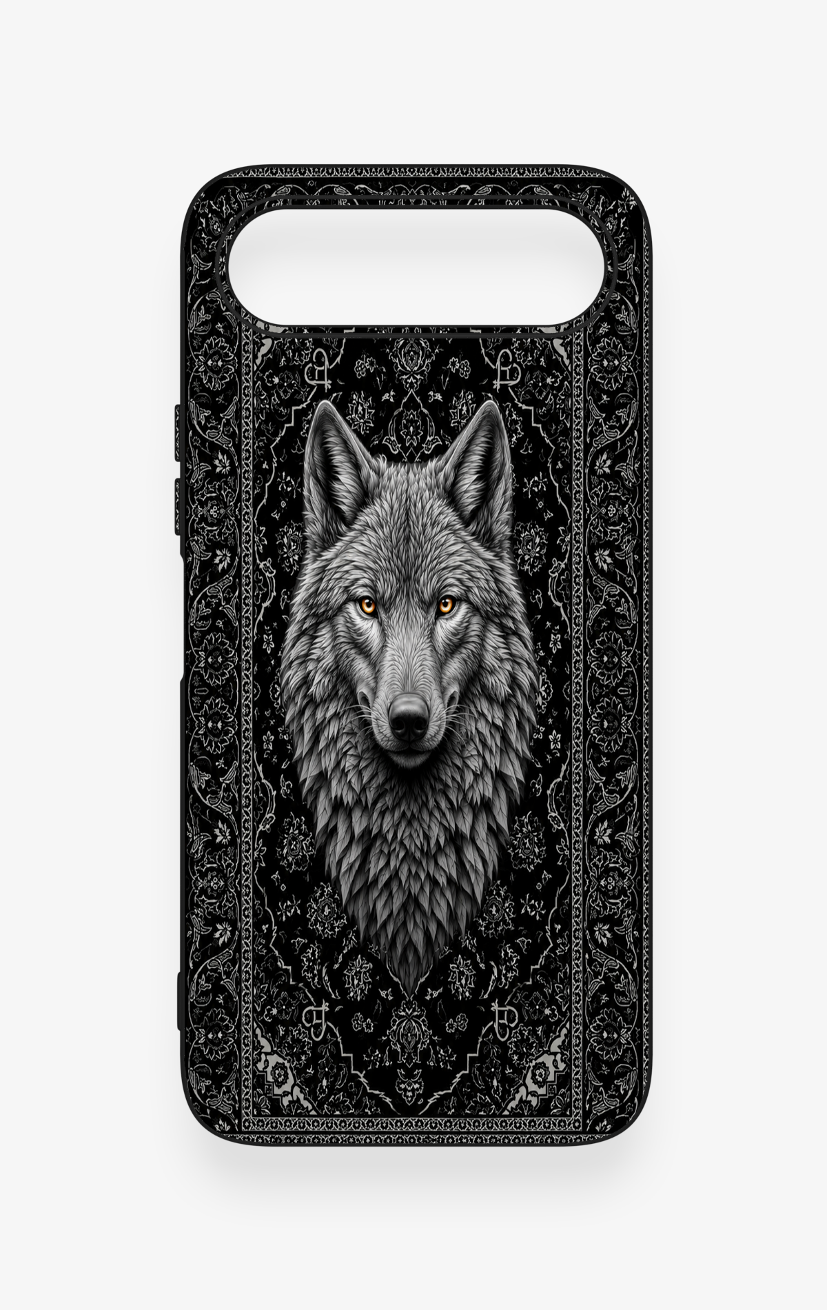 Tecno Spark 50 5G Uyumlu Etnik Kurt Desenli Silikon Kılıf