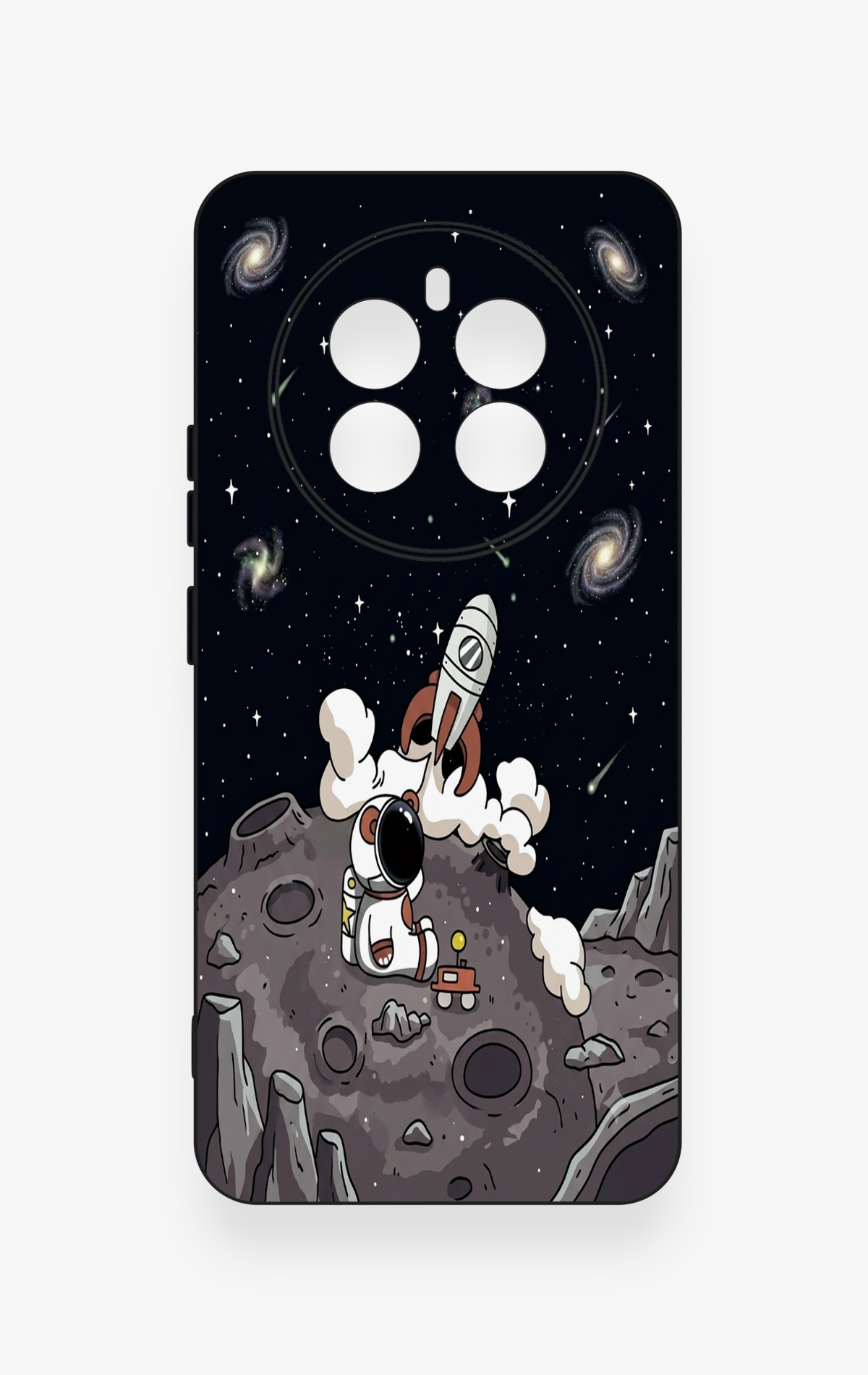 Realme 12 4G Uyumlu Uzay Astronot Desenli Silikon Kılıf