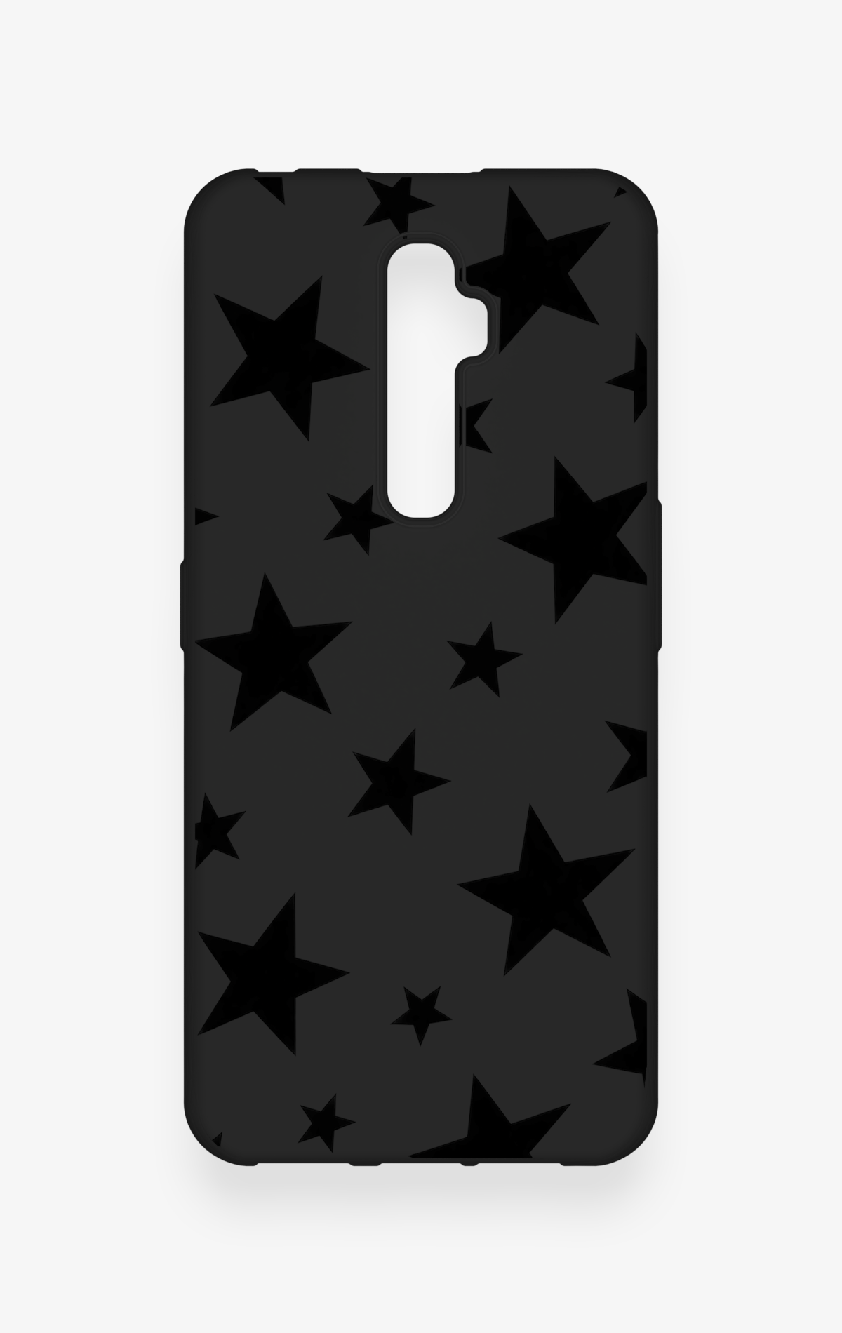 Oppo Reno 2Z Uyumlu Siyah Star Desenli Silikon Kılıf