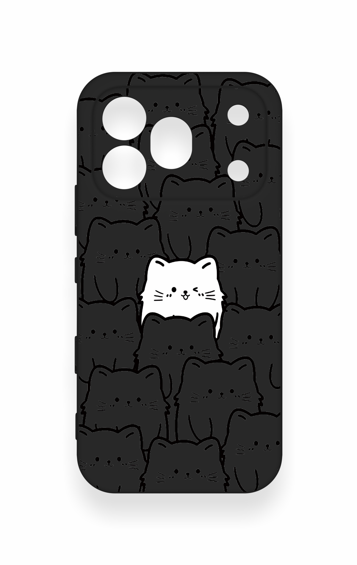 Honor 600 Pro Uyumlu Many Cats Desenli Silikon Kılıf