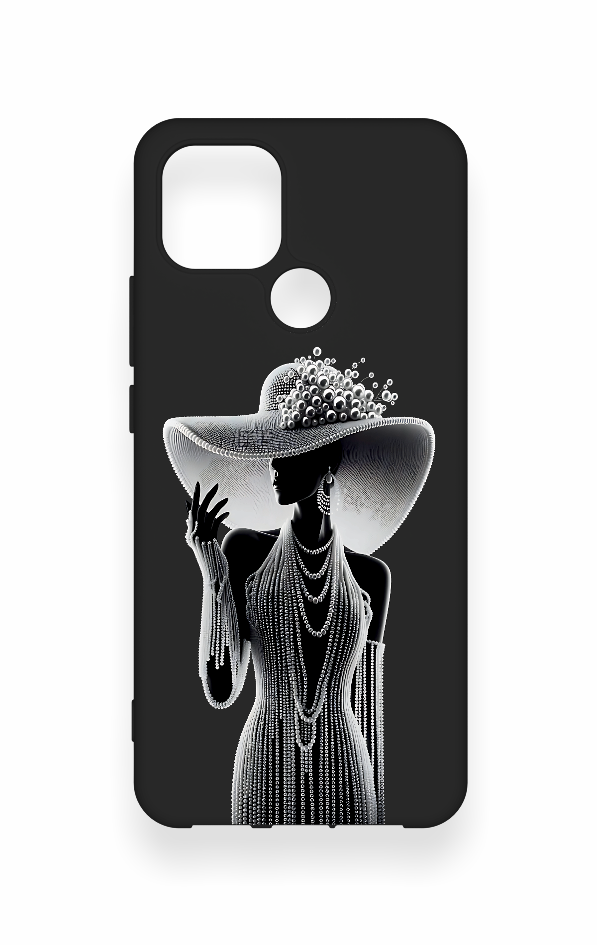 Oppo A15 Uyumlu Lady Desenli Silikon Kılıf