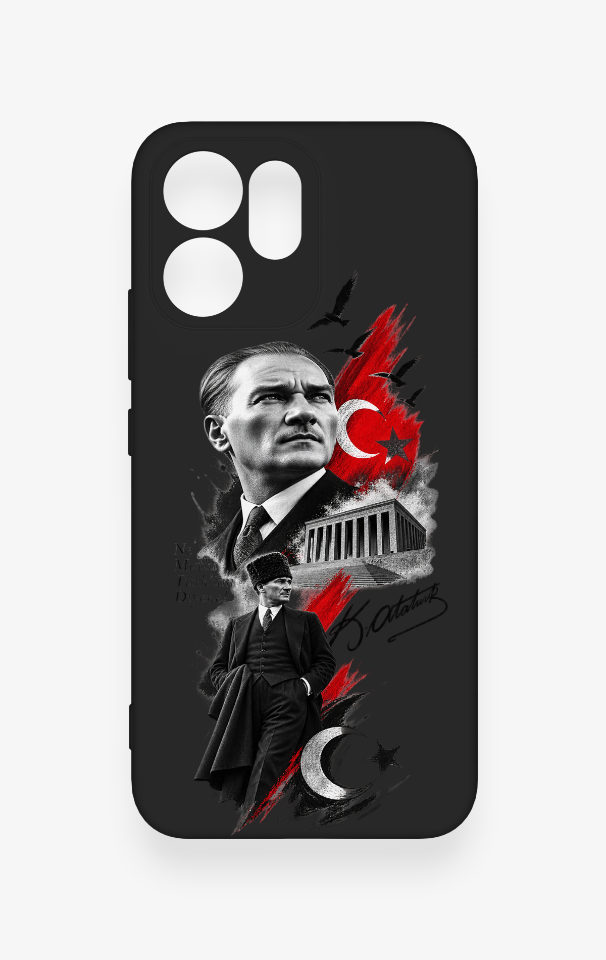 Oppo Reno 14F Uyumlu Atatürk Anıtkabir Desenli Silikon Kılıf