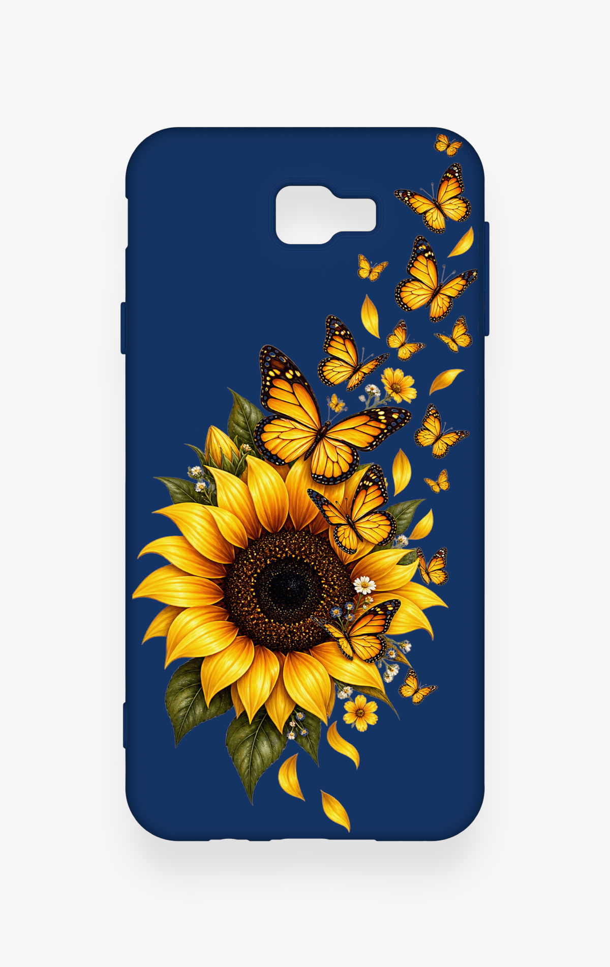 Samsung J7 Prime Uyumlu Ayçiçeği Desenli Silikon Kılıf