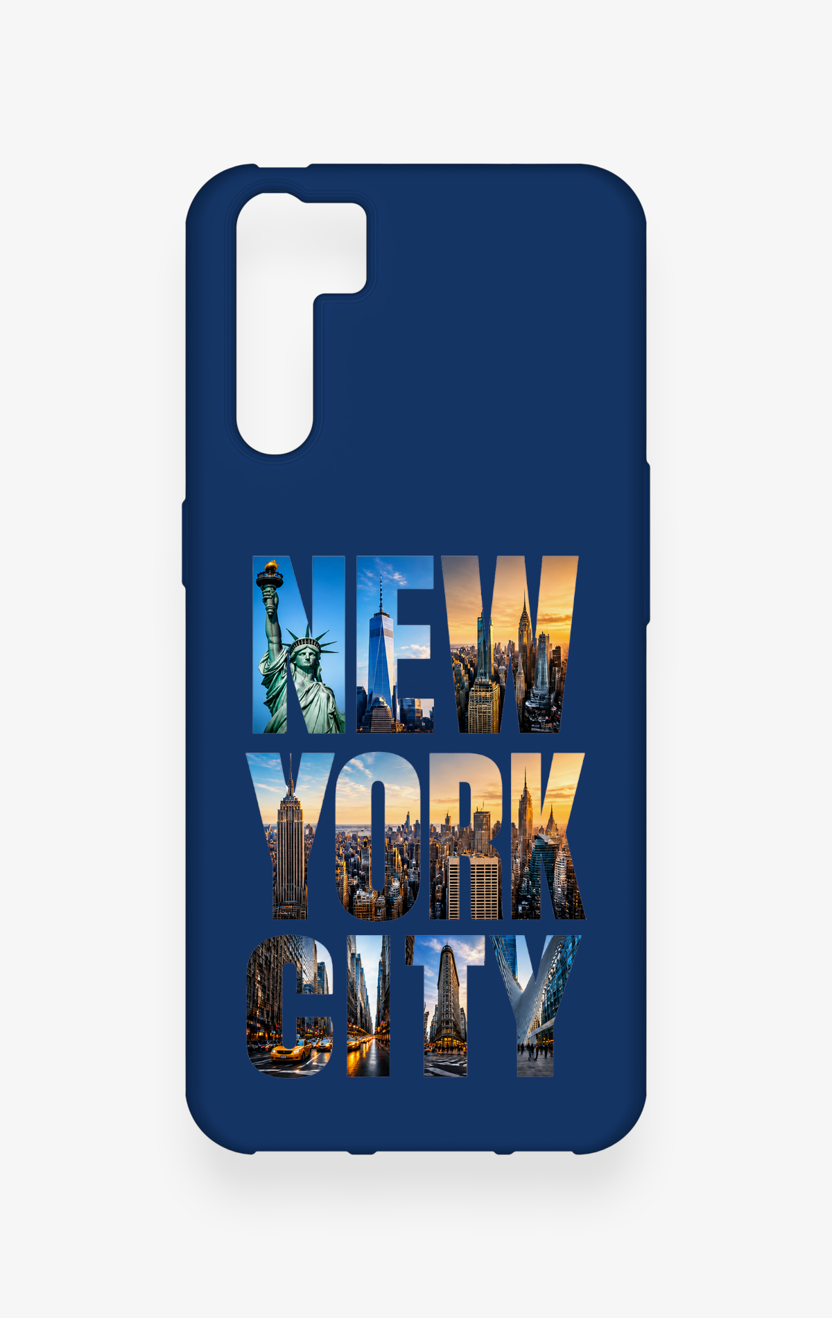 Oppo A91 Uyumlu New York City Desenli Silikon Kılıf